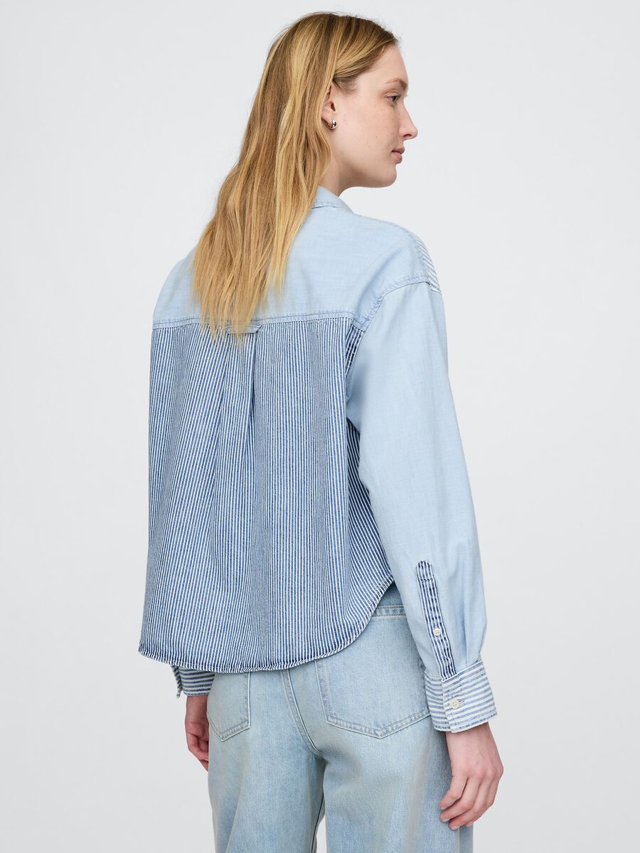 Camicia patchwork a righe Gap in cotone Donna_2