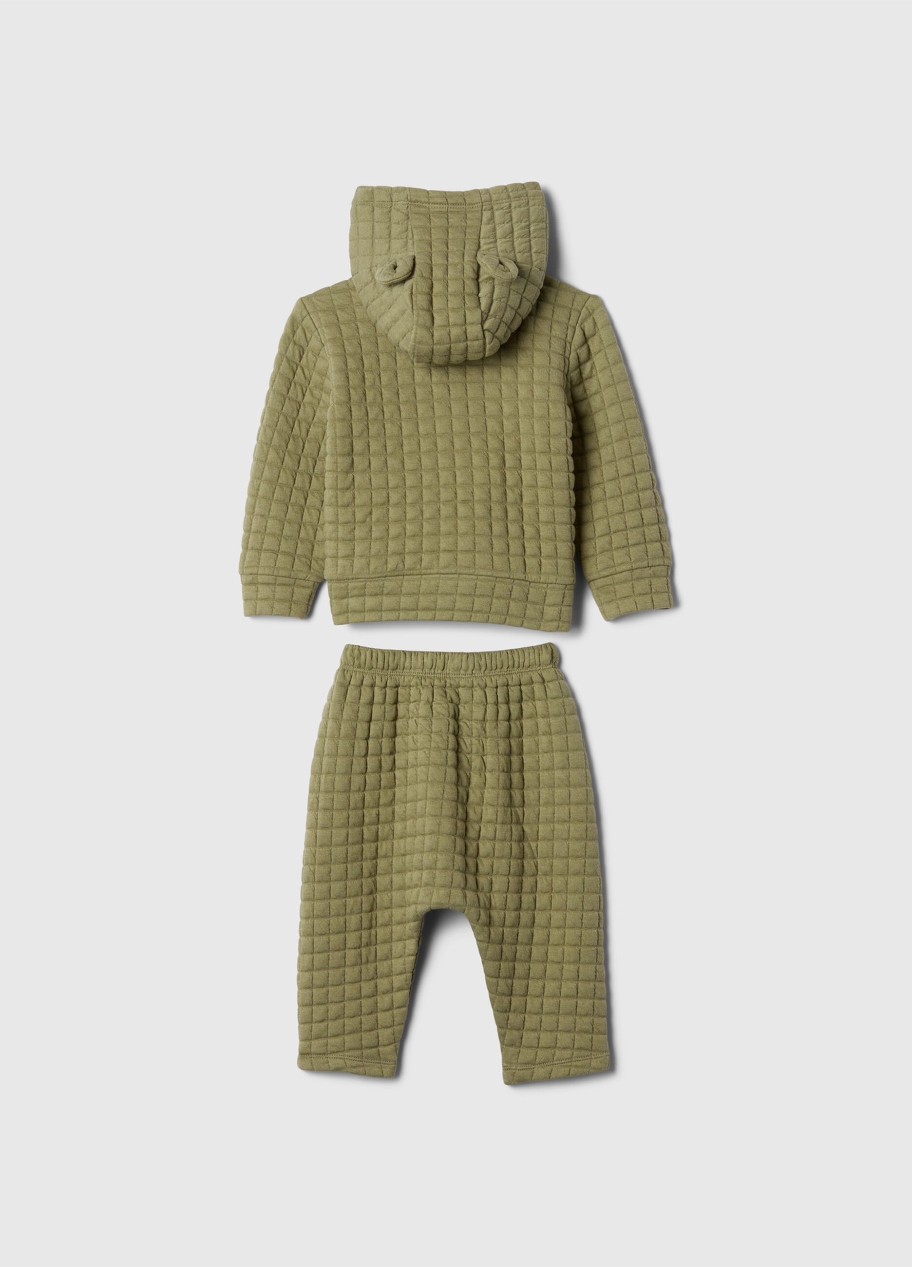 Top and trousers set in quilted fleece_1
