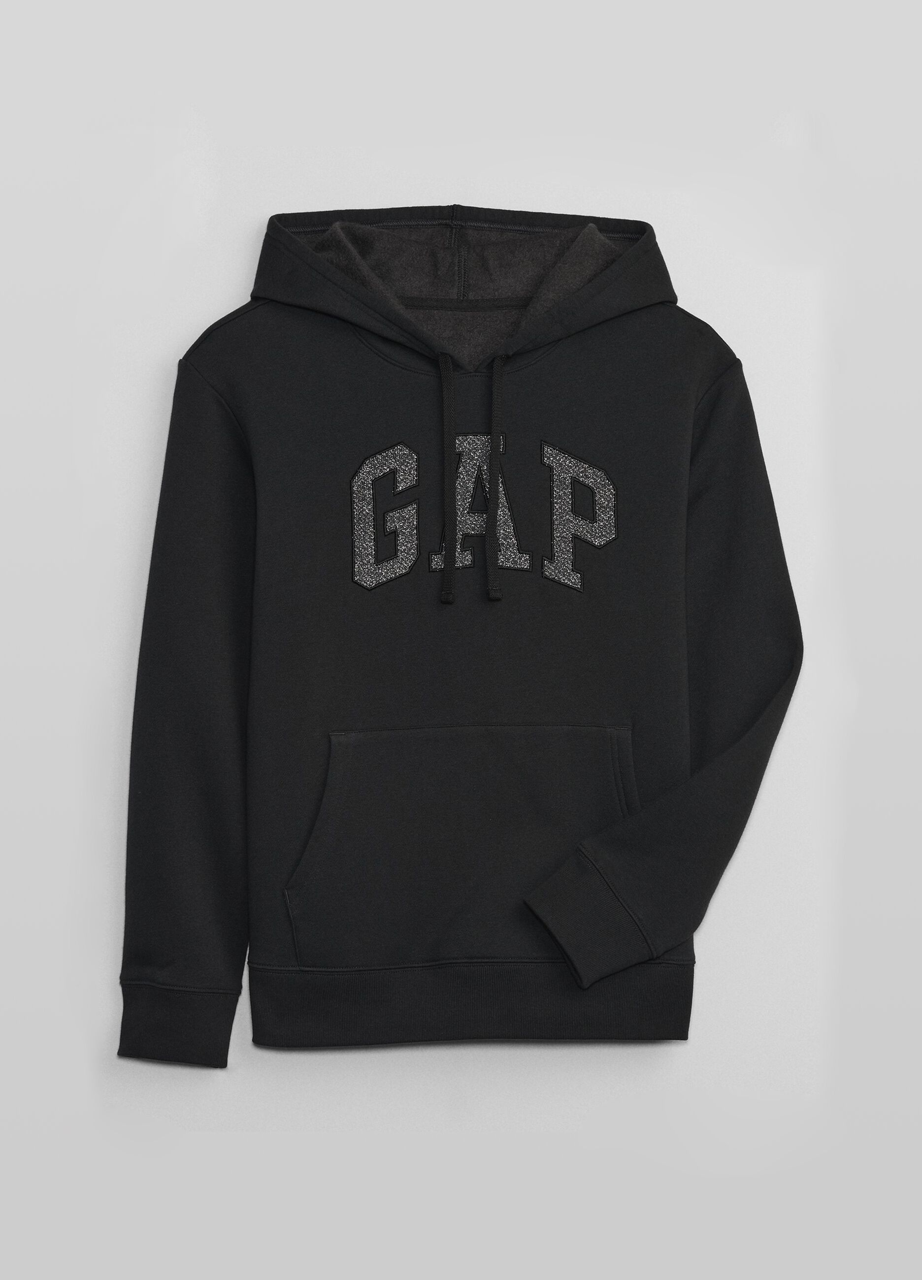 French terry sweatshirt with glitter logo embroidery_1