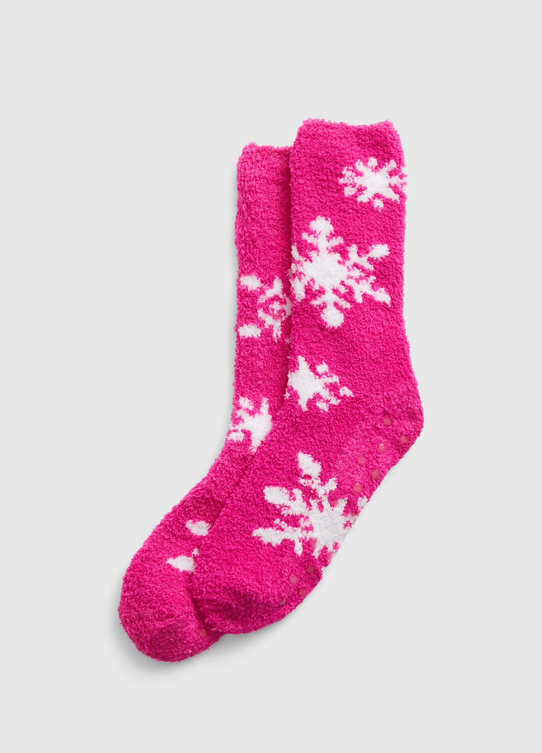 Snowflake slipper socks