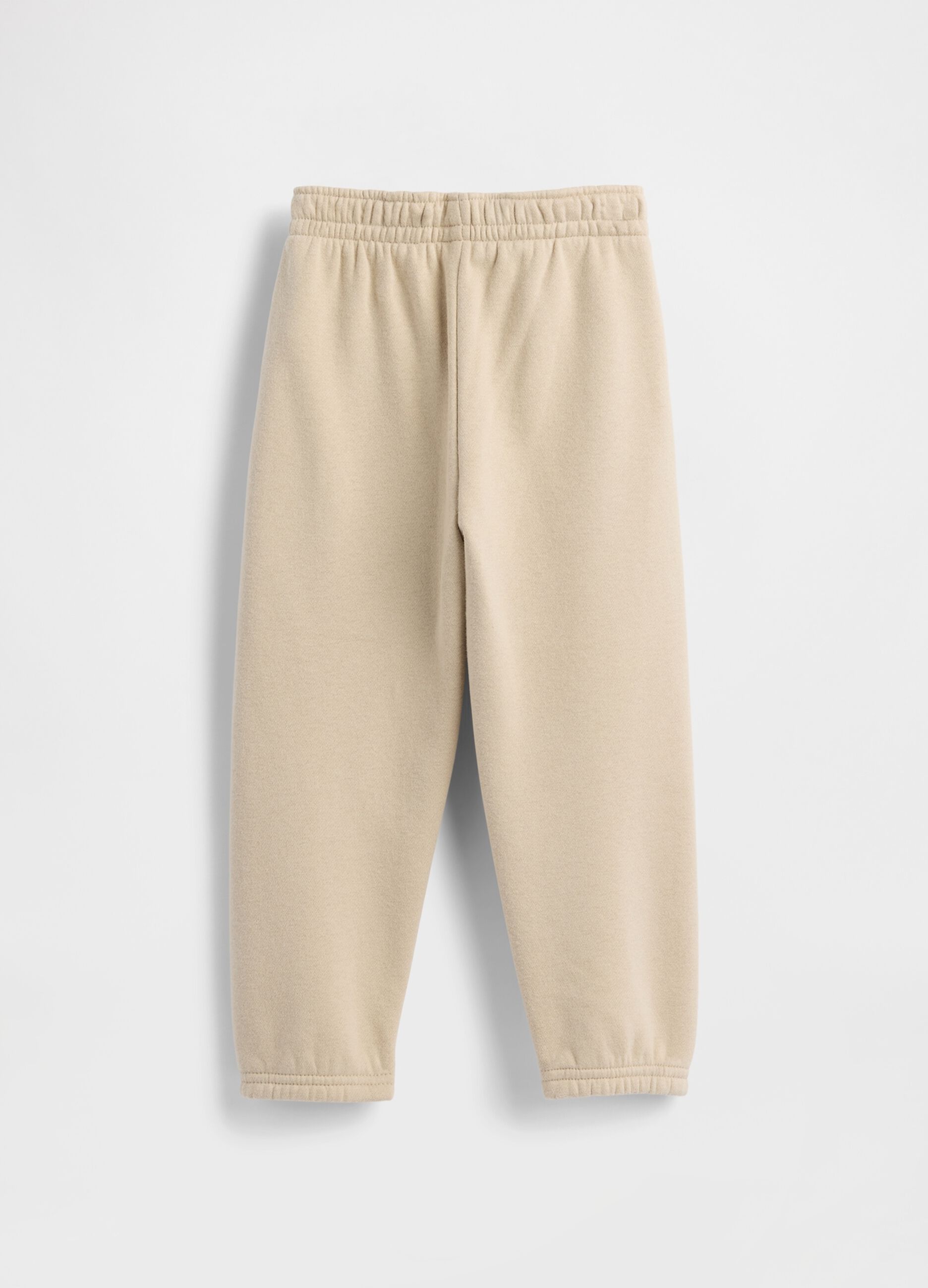 Pantaloni beige in misto cotone e poliestere_1
