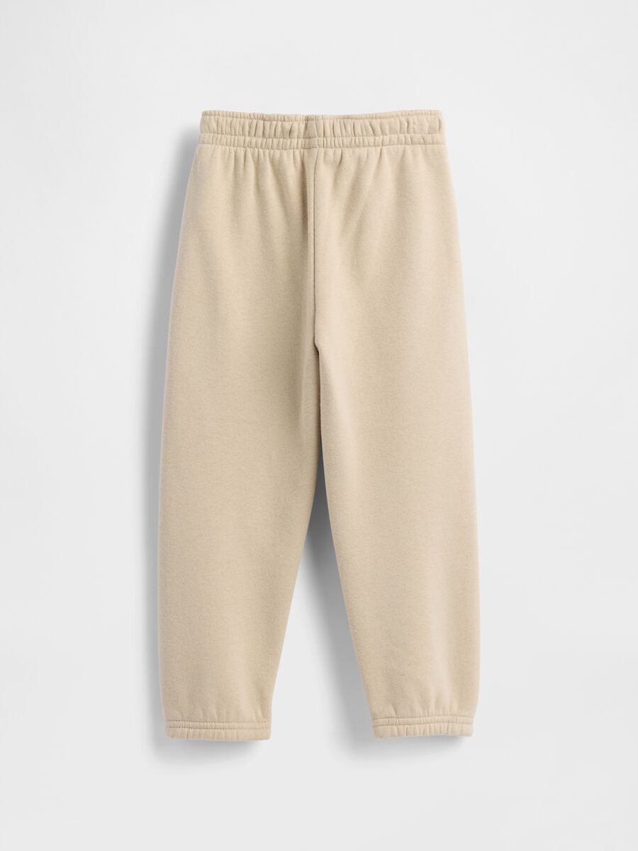 Pantaloni beige in misto cotone e poliestere Bambino_1