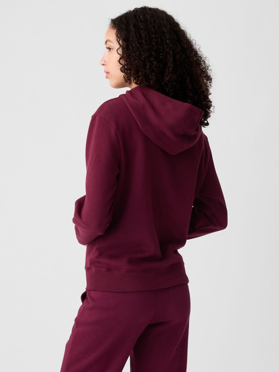 Felpa con cappuccio ricamo logo Donna_1