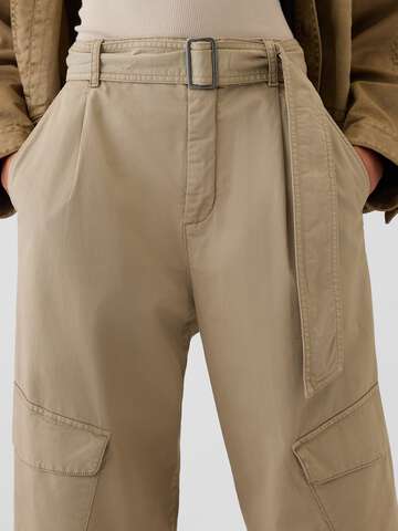 Pantalone cargo in twill stretch con cintura_4