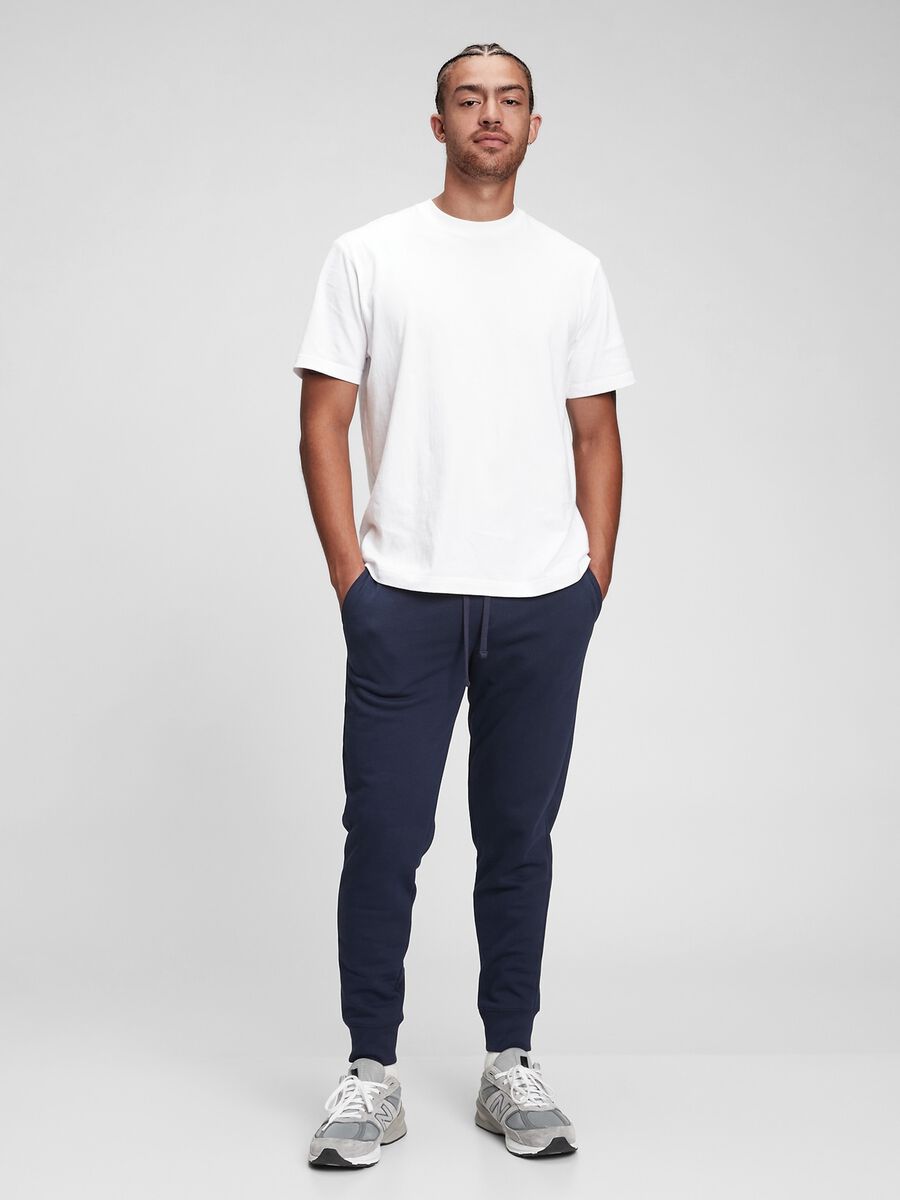 Joggers in felpa con ricamo logo Uomo_0