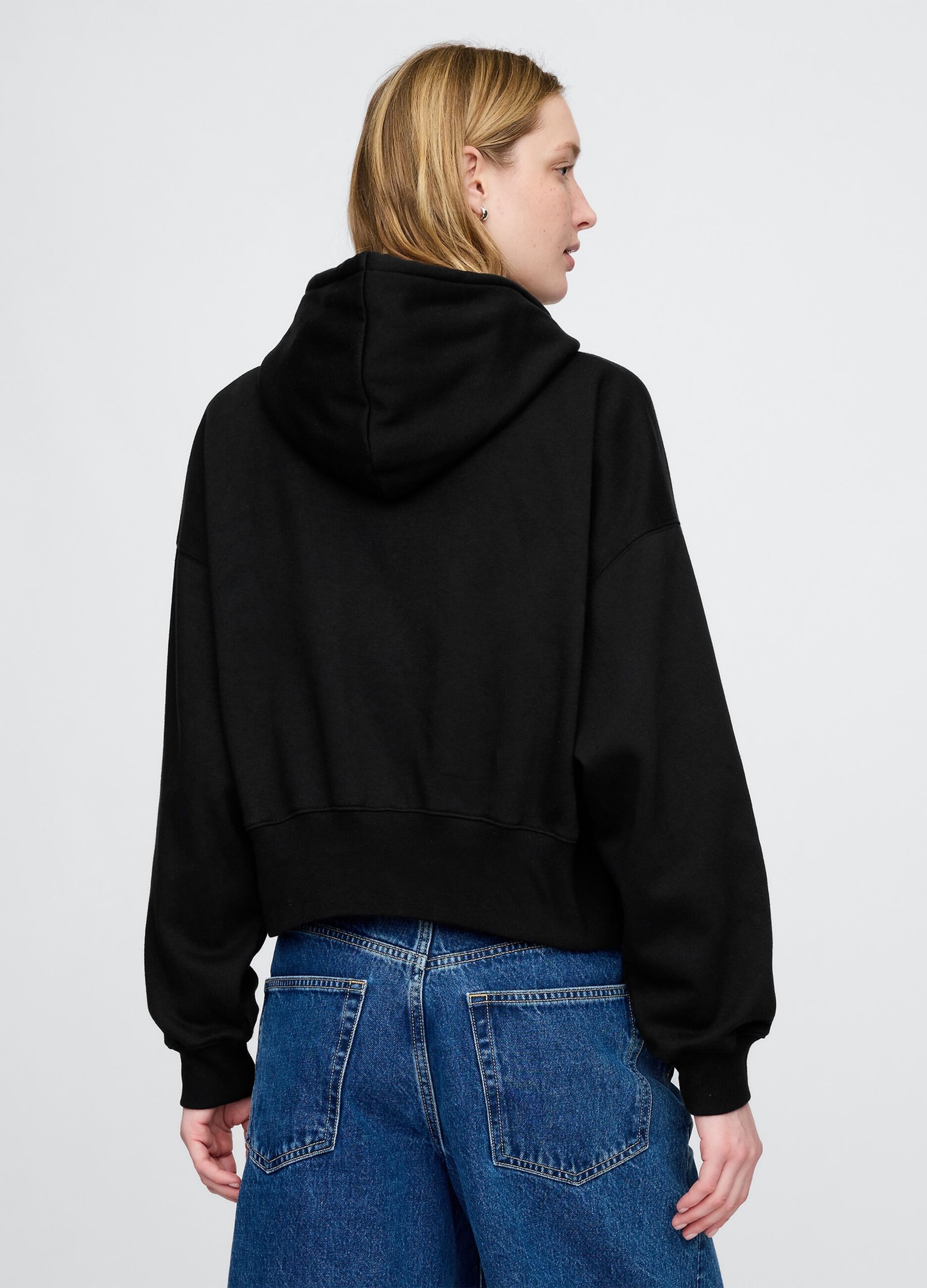 Felpa con cappuccio a zip intera