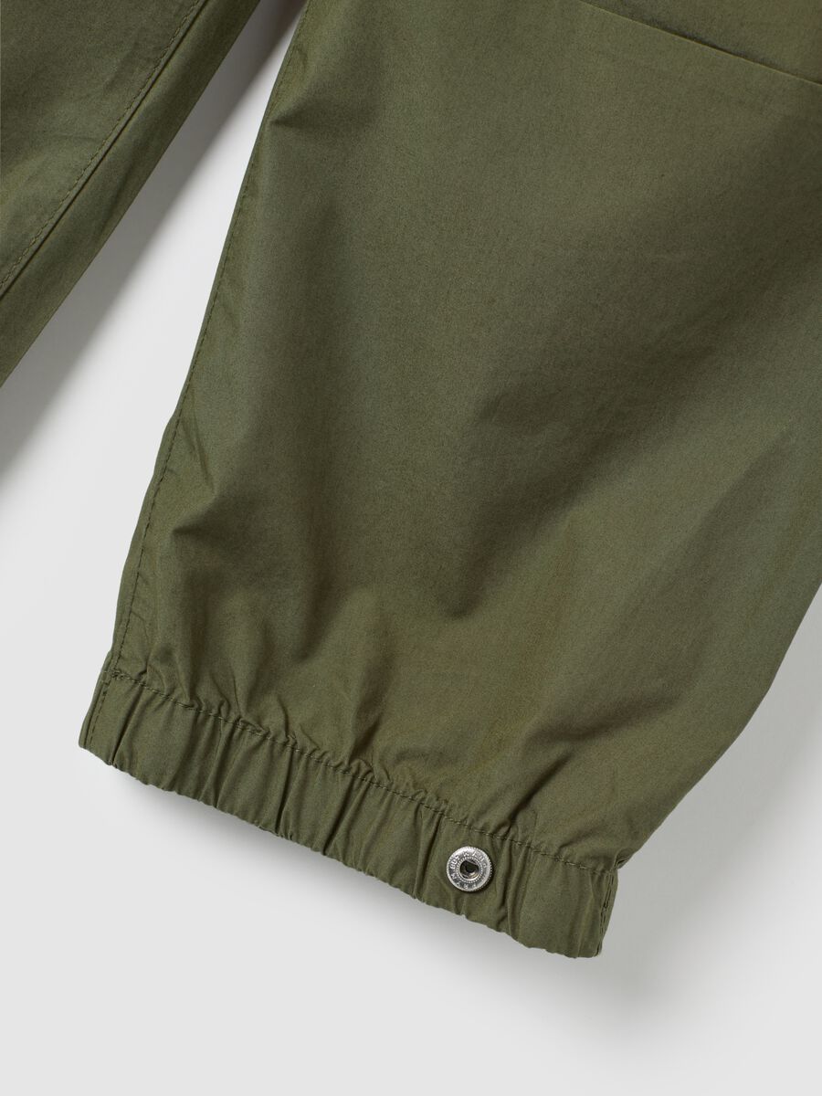 Joggers cargo in cotone con coulisse Bambina_3