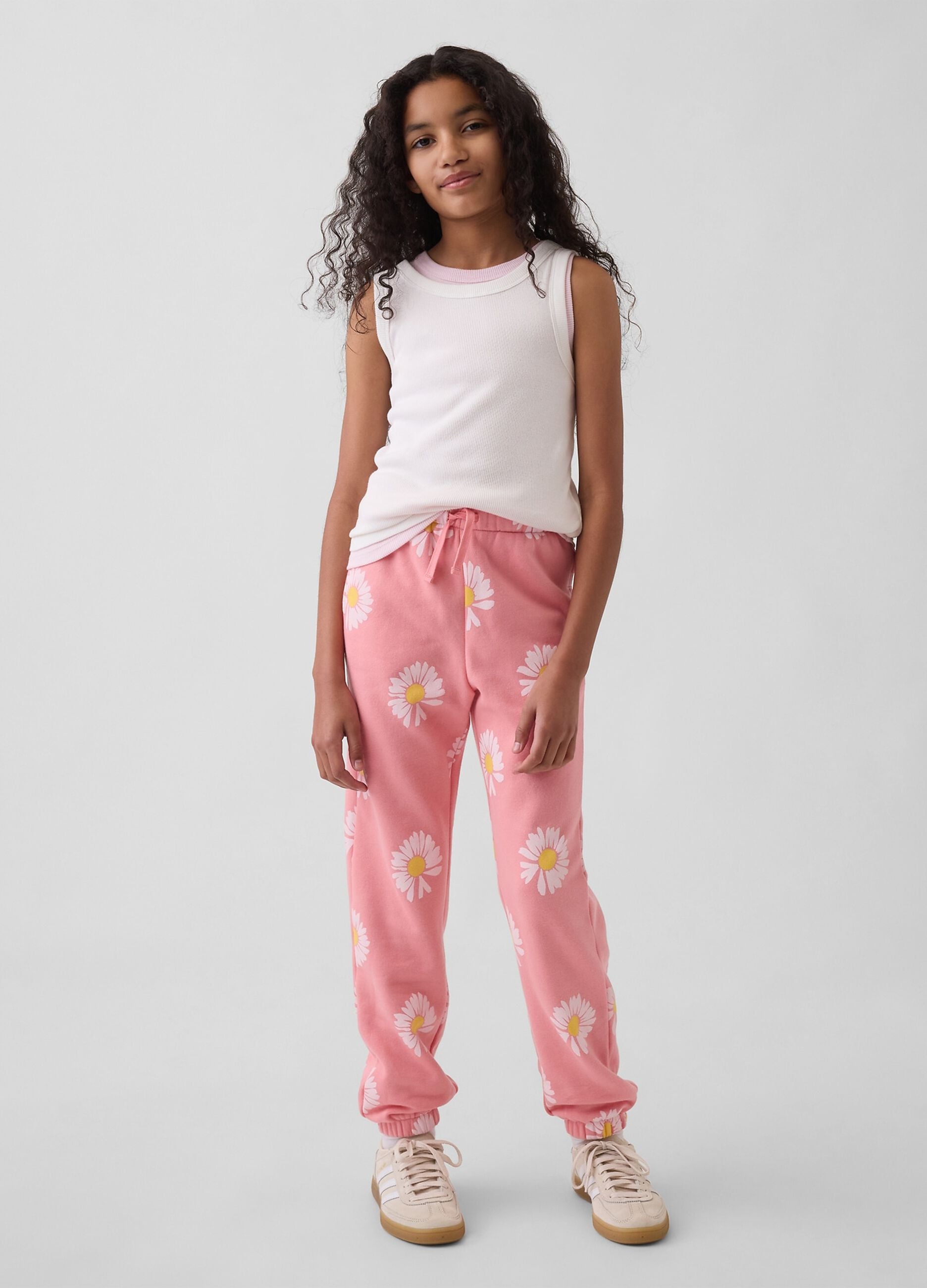 Joggers in misto cotone con logo GAP e stampa floreale