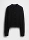 Black Cardigan in Cotton and Acrylic Blend_3