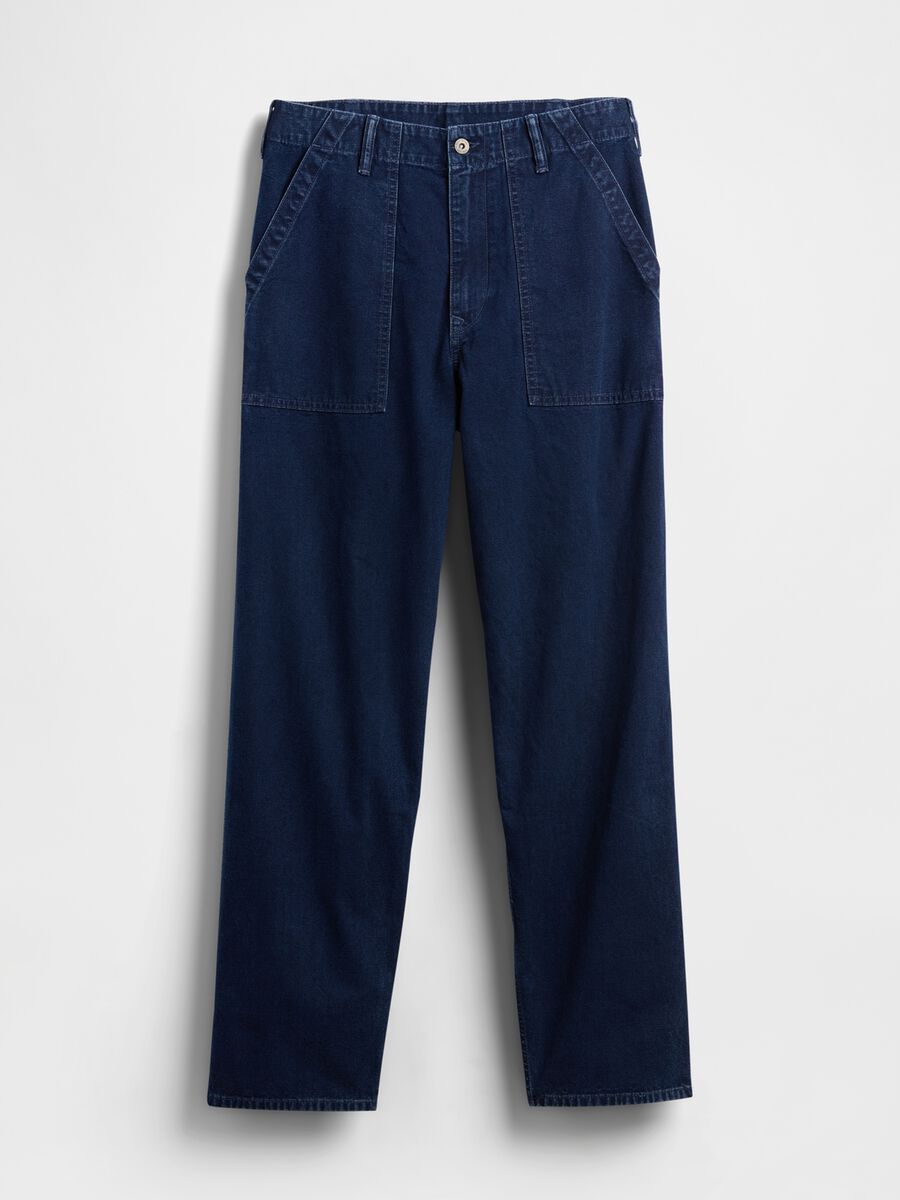 Pantaloni denim blu Uomo_5