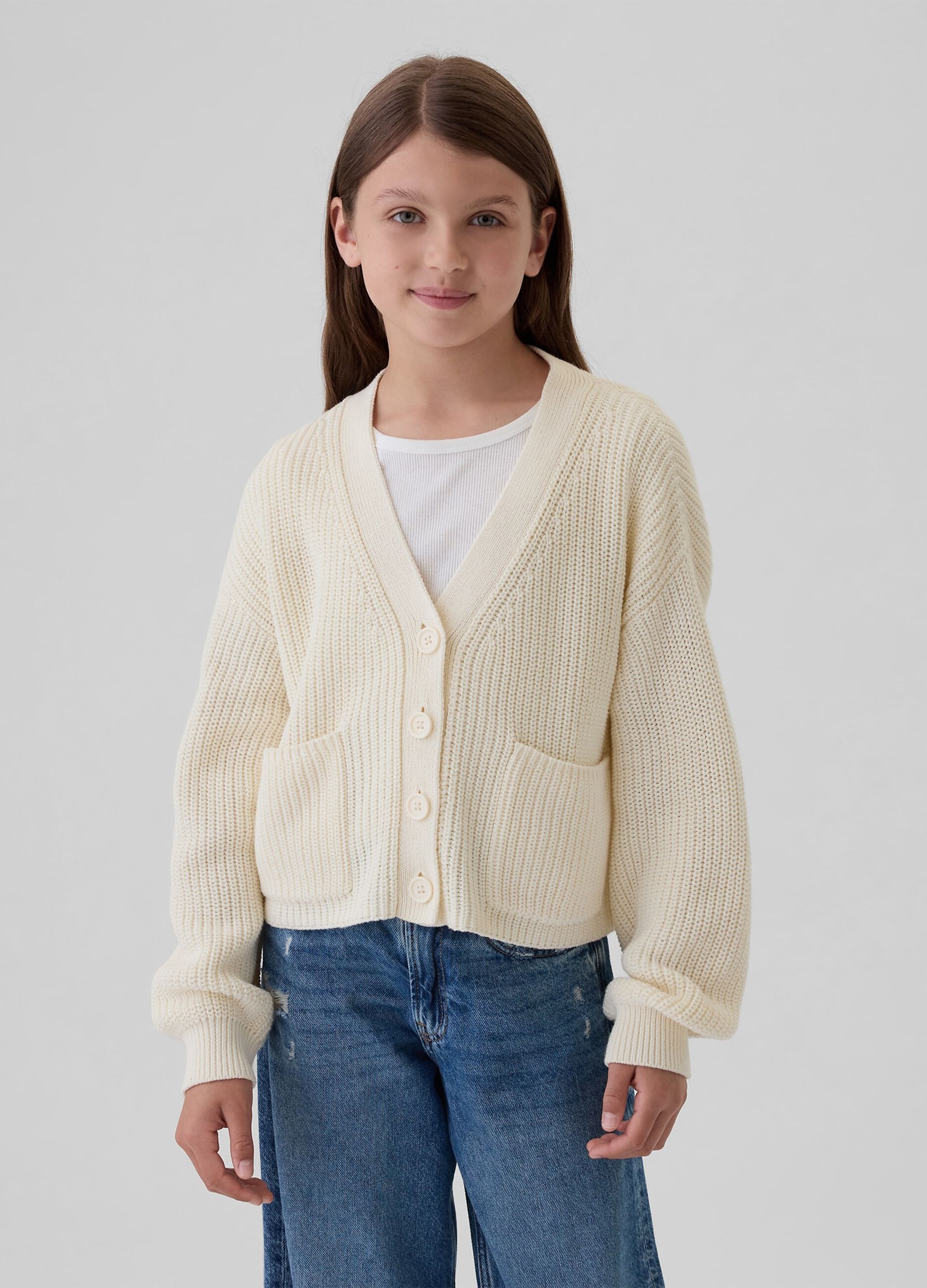 Cardigan crop a coste inglesi