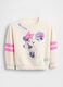 Felpa beige in cotone con stampa Minnie_0