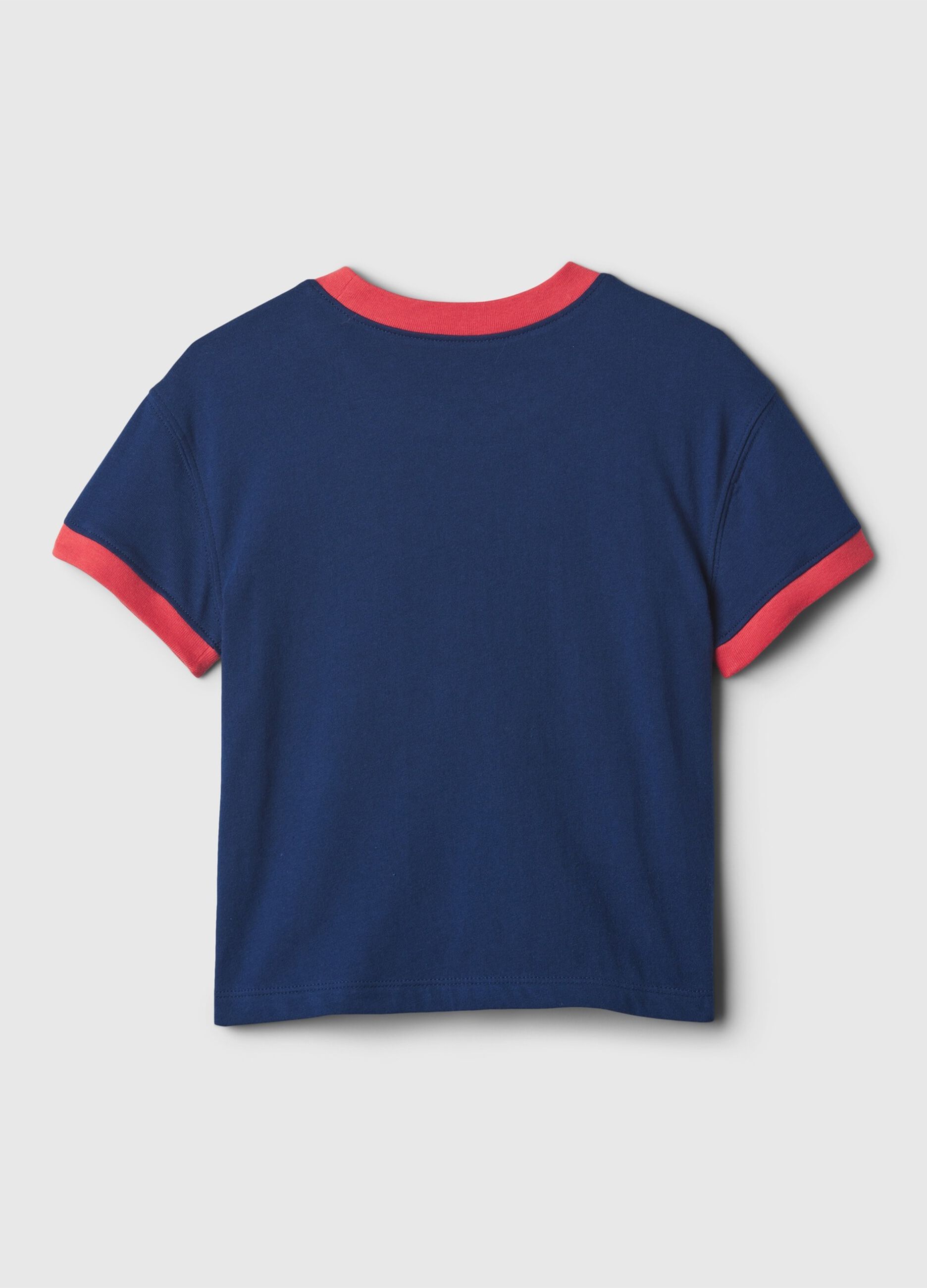 T-shirt in cotone con stampa e logo_1
