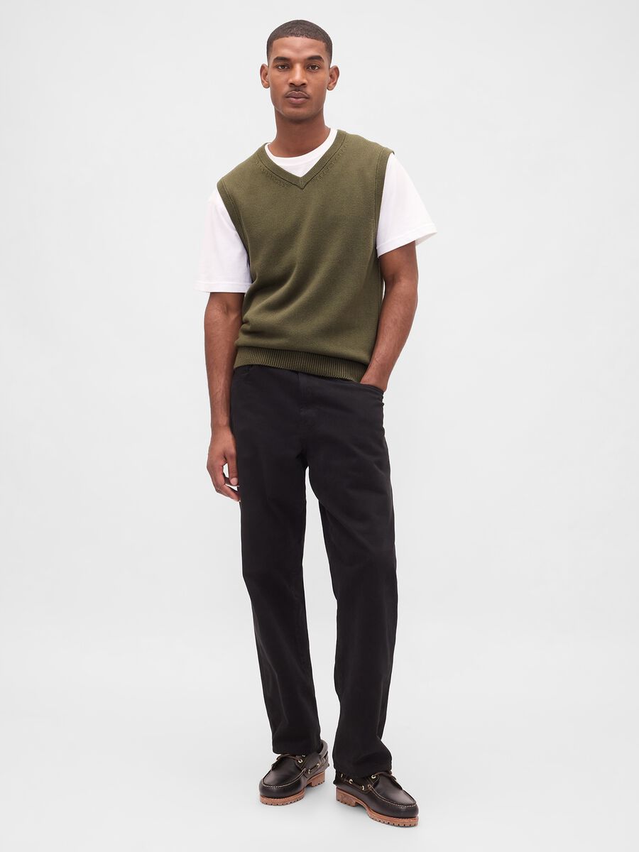 Gilet verde in cotone Uomo_2