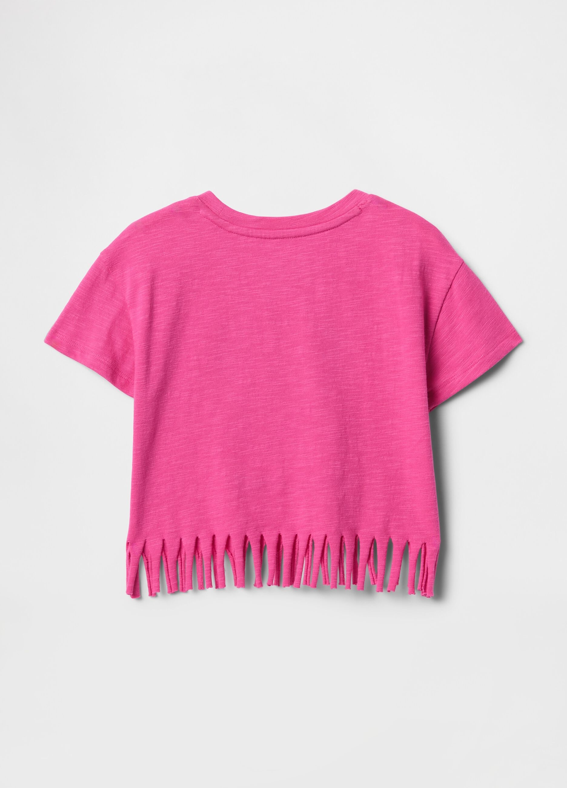 T-shirt rosa Minnie con frange per bambine_1