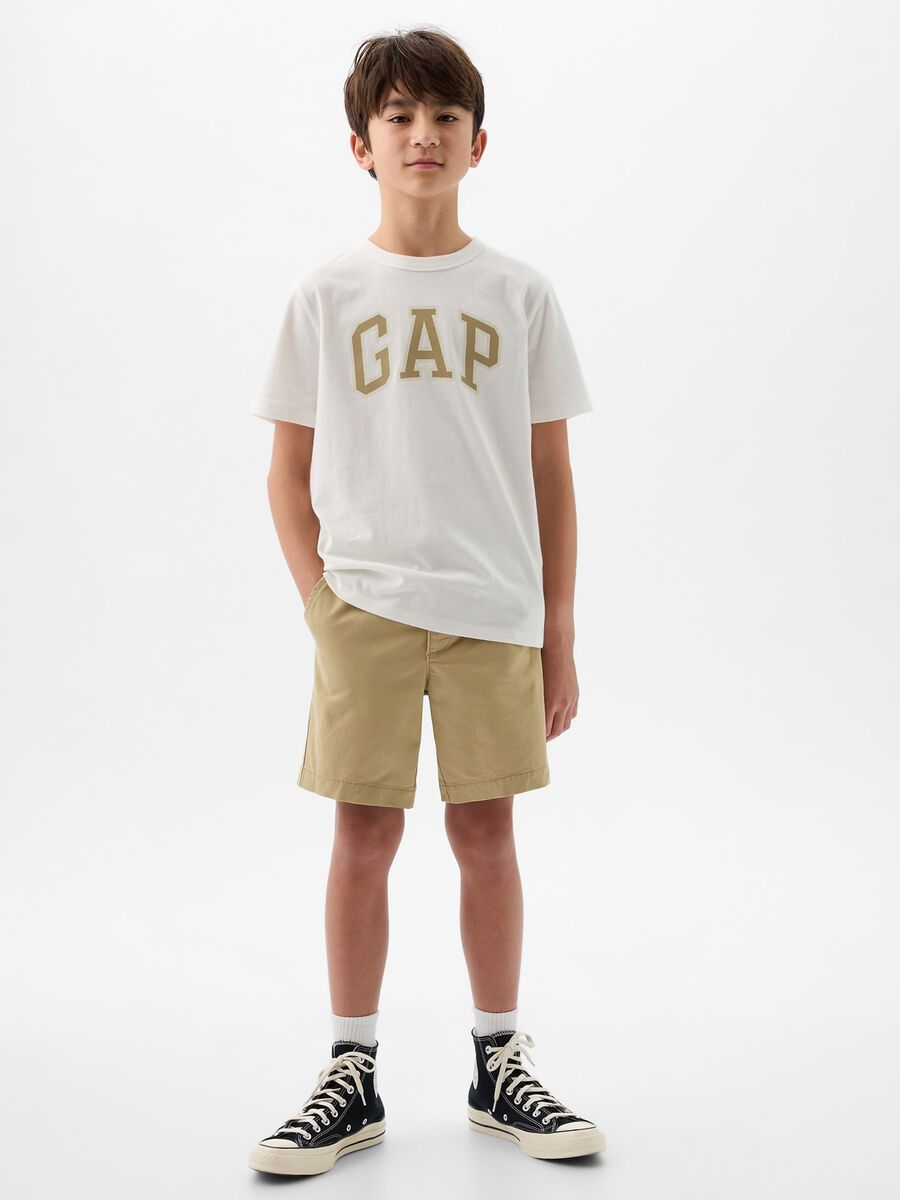 Bermuda in twill con coulisse Bambino_0
