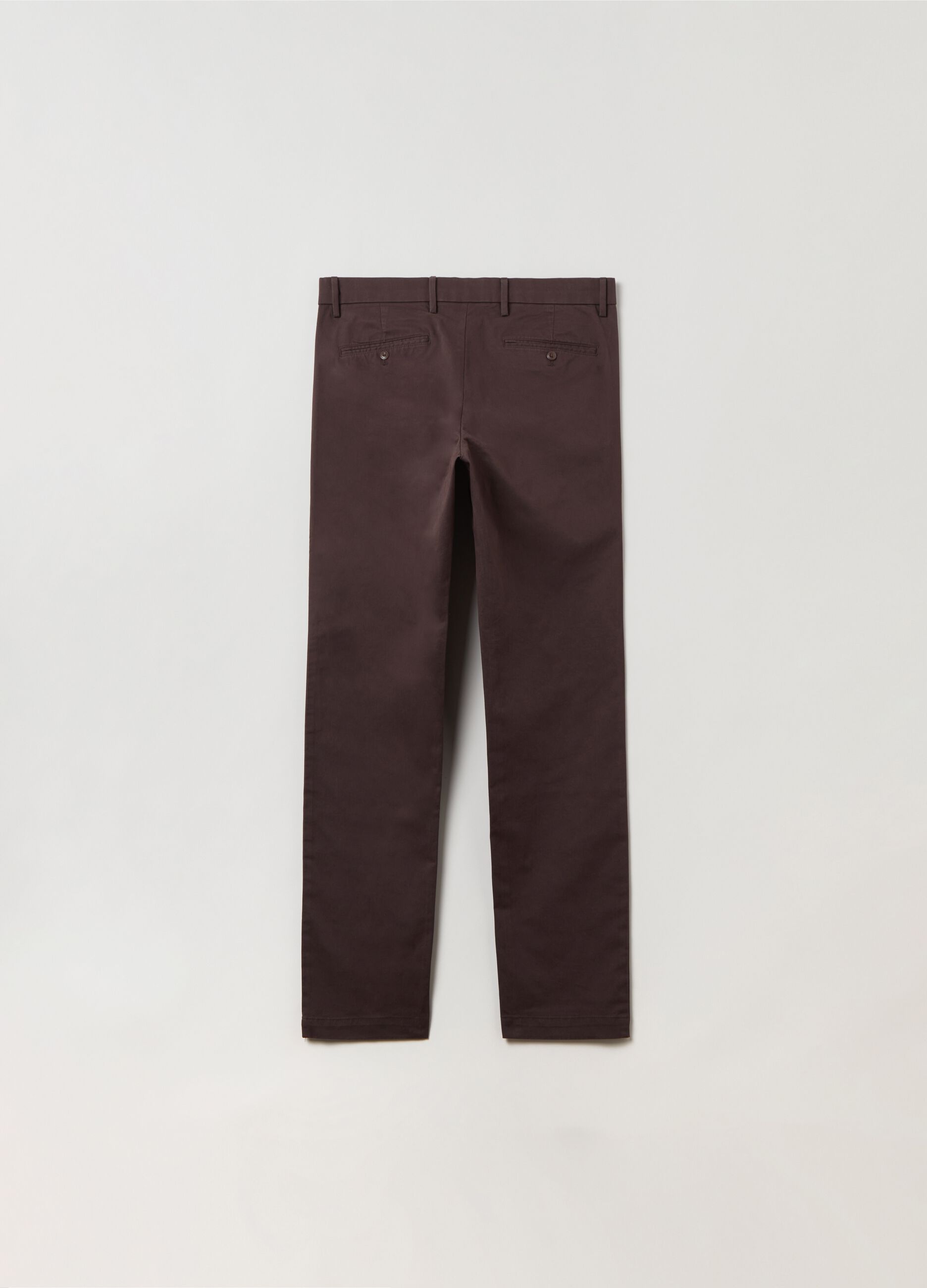 Slim-fit, stretch cotton trousers_1