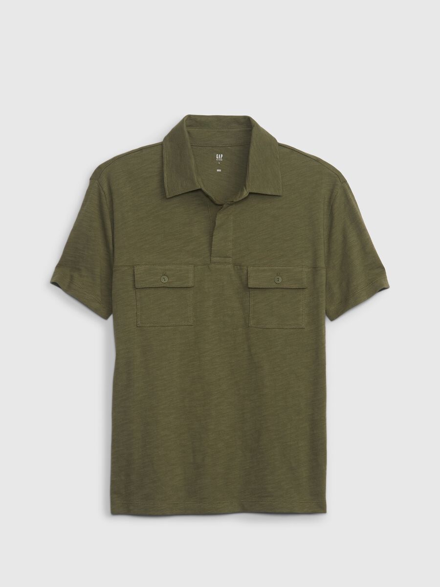 Cotton polo shirt with pockets Boy_0