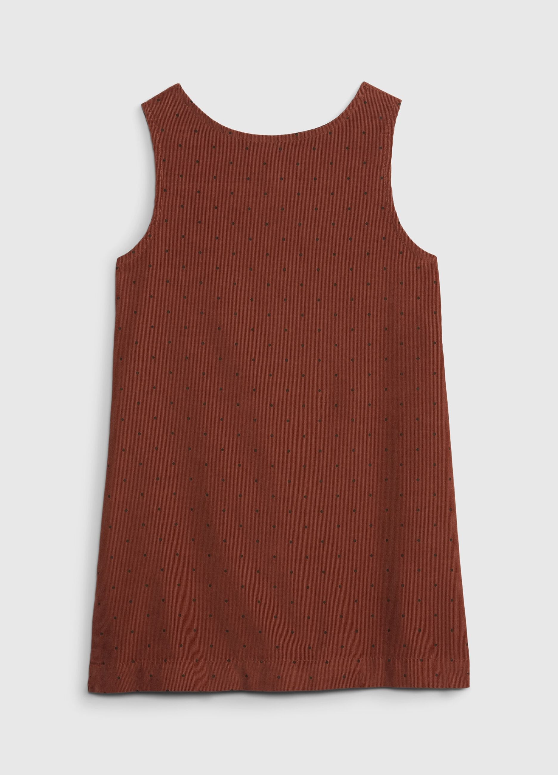 Suede dress in polka dot corduroy_1