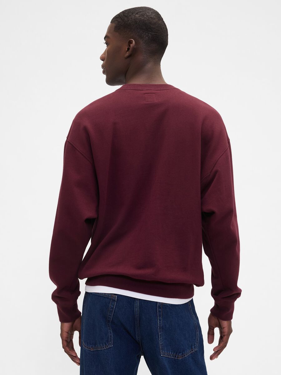 Felpa a girocollo con logo Uomo_1