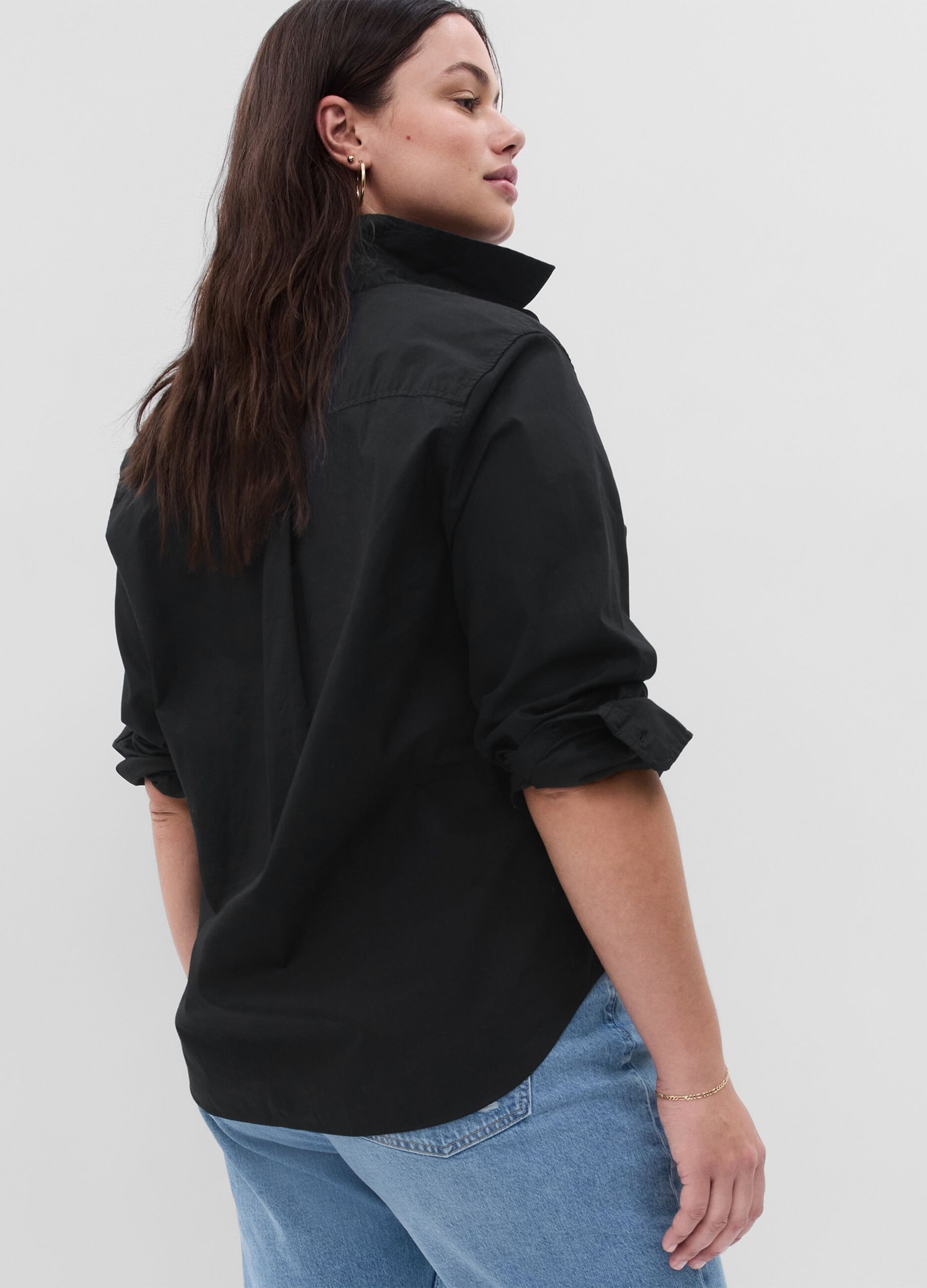 Camicia in cotone con tasca_1