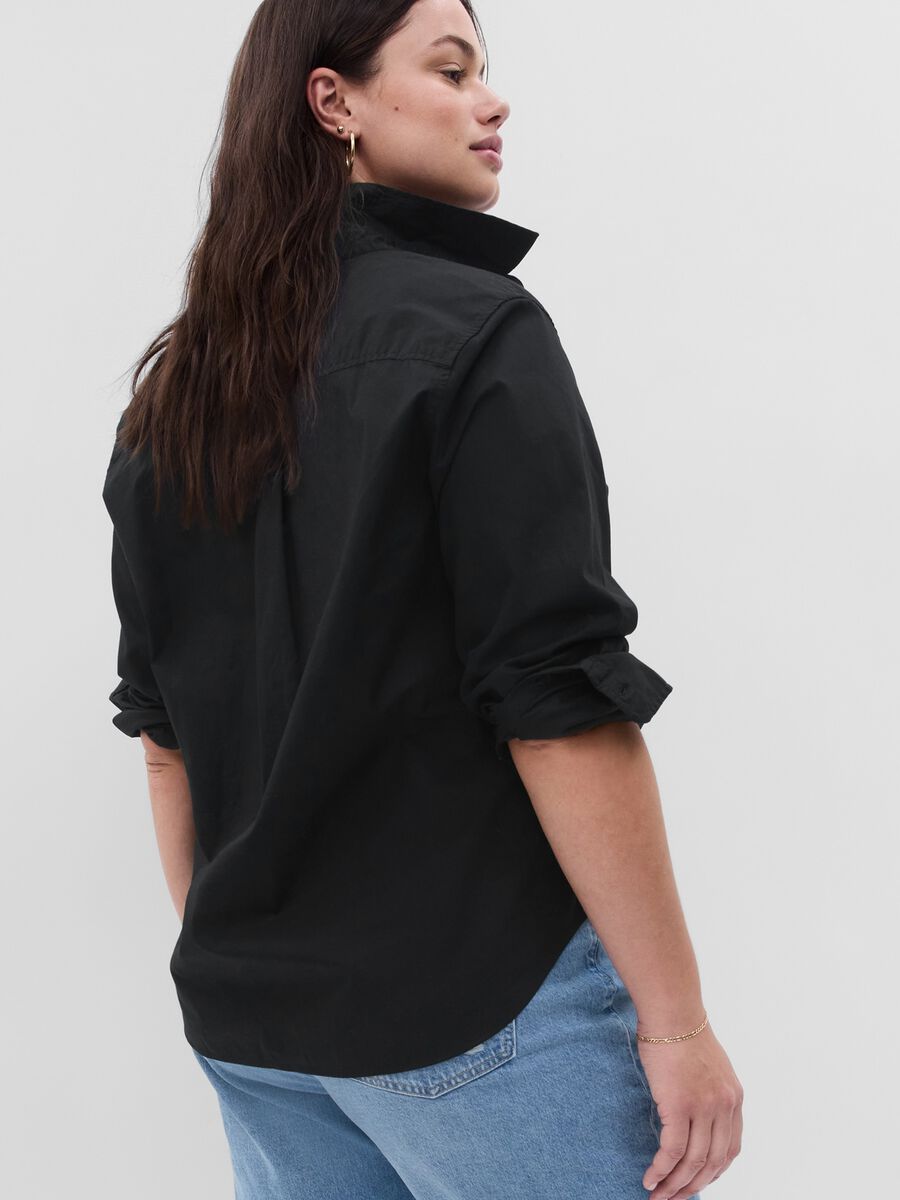 Camicia in cotone con tasca Donna_1