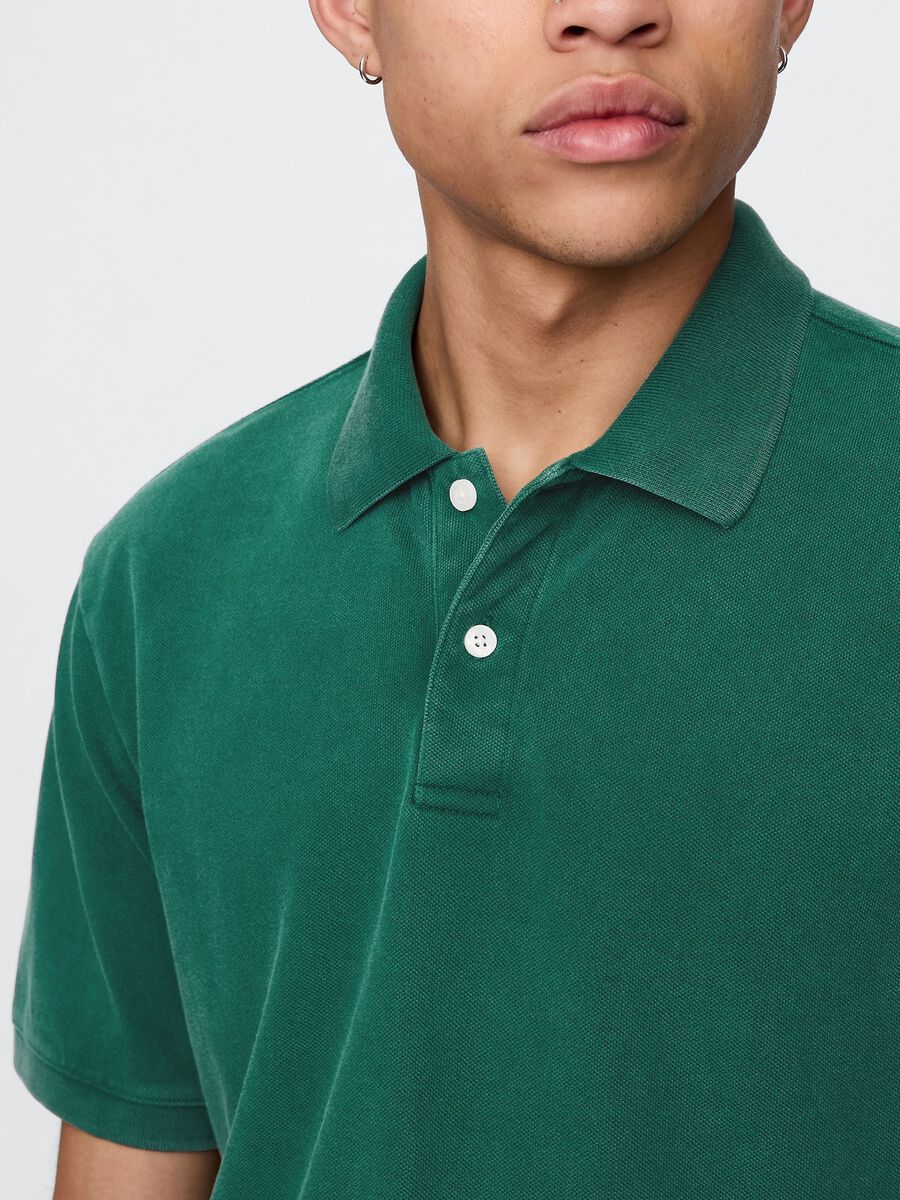Green pure cotton polo Gap Man_3