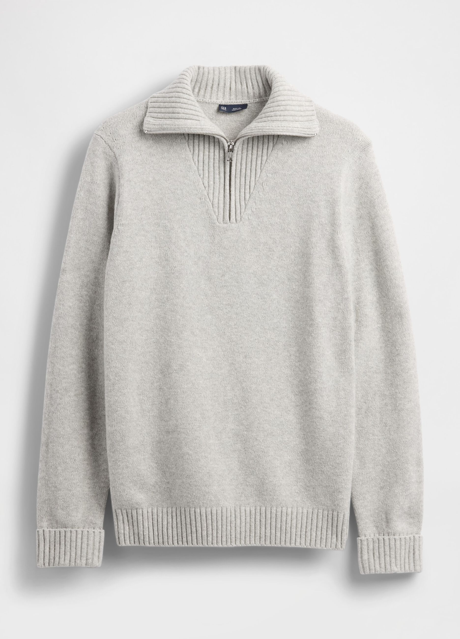 Maglione CashSoft con zip in misto cotone