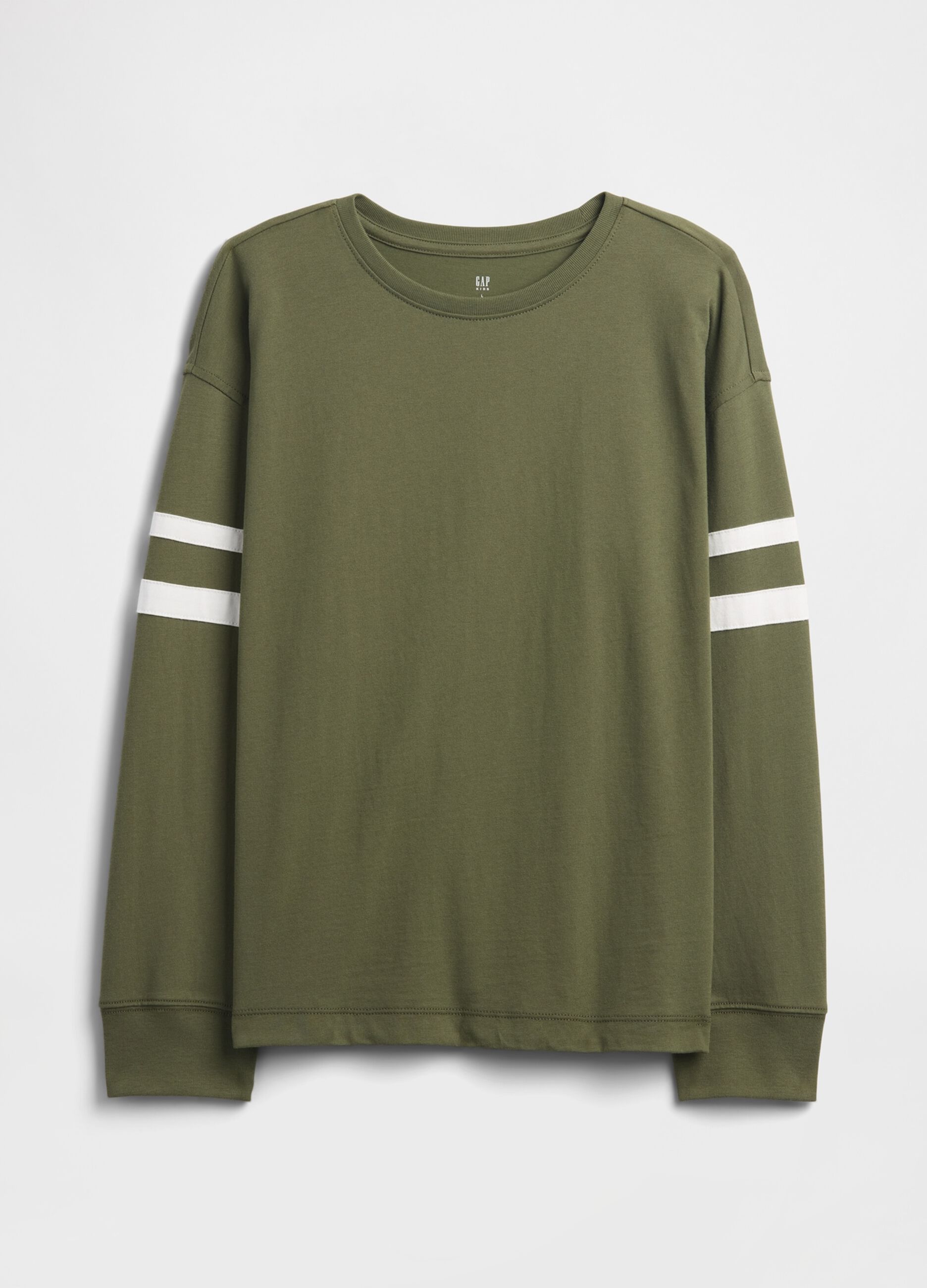 Green Long-Sleeve Cotton T-Shirt