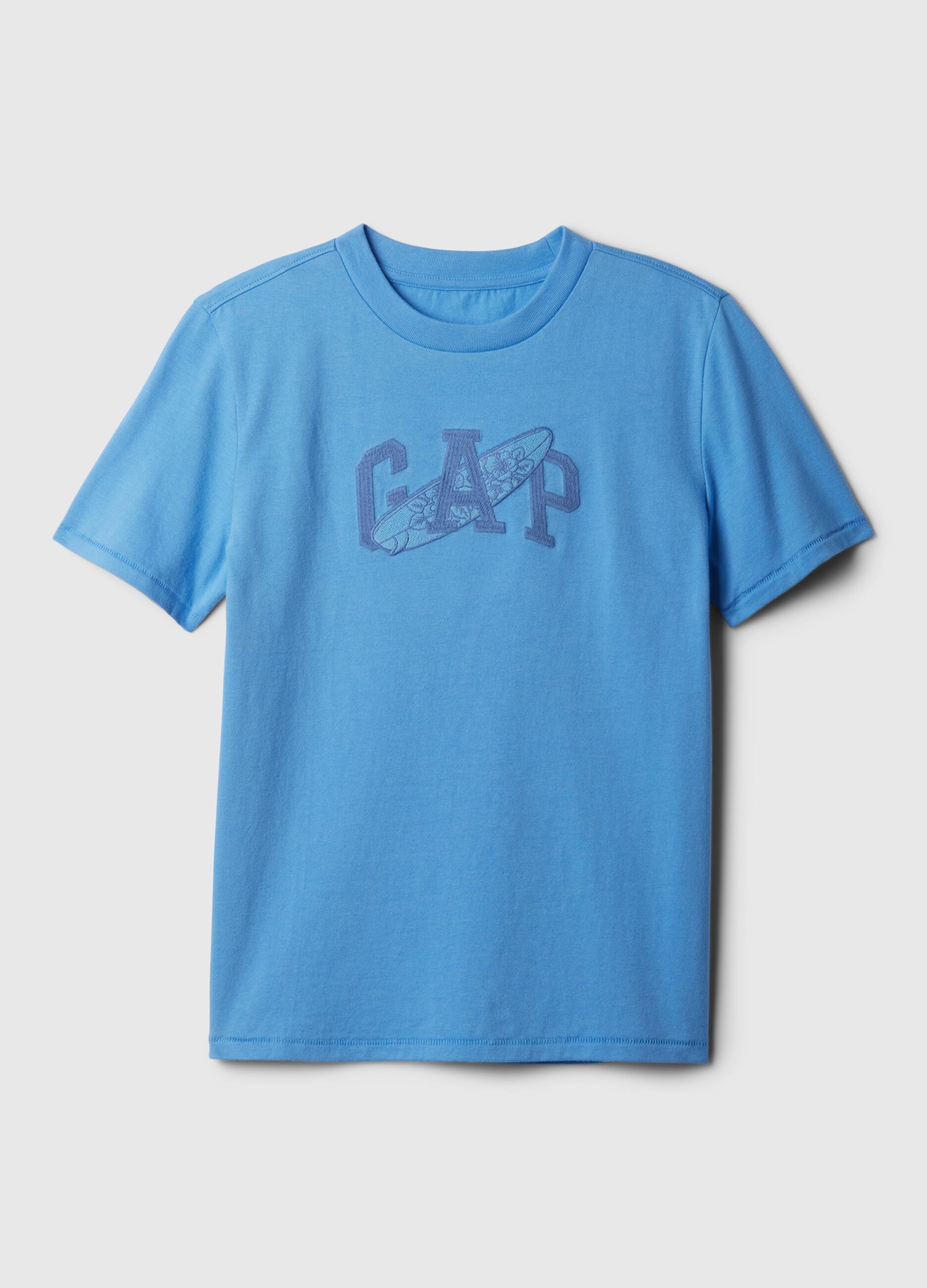 Cotton T-shirt with logo and embroidery