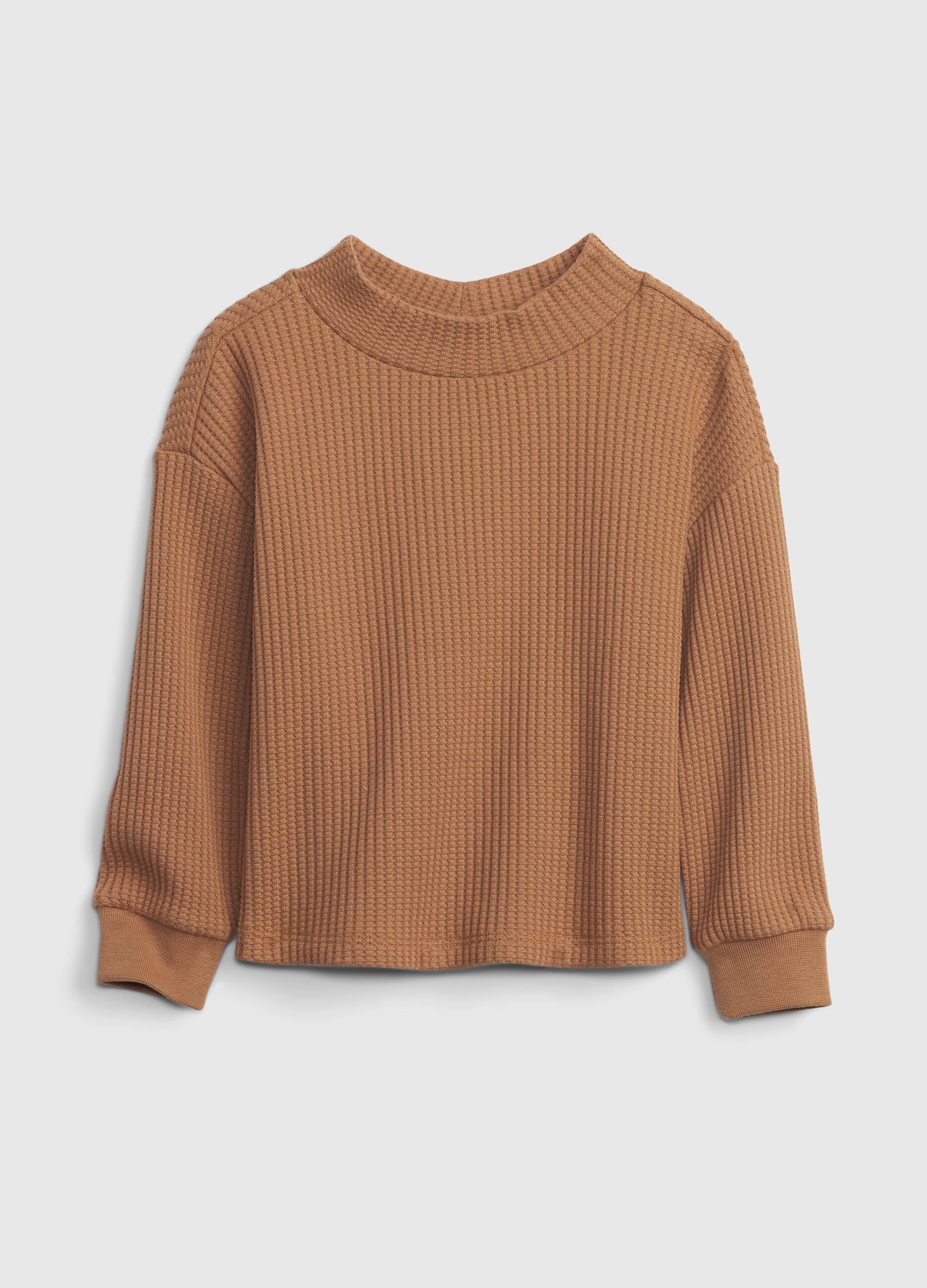 Oversized sweatshirt with waffle weave