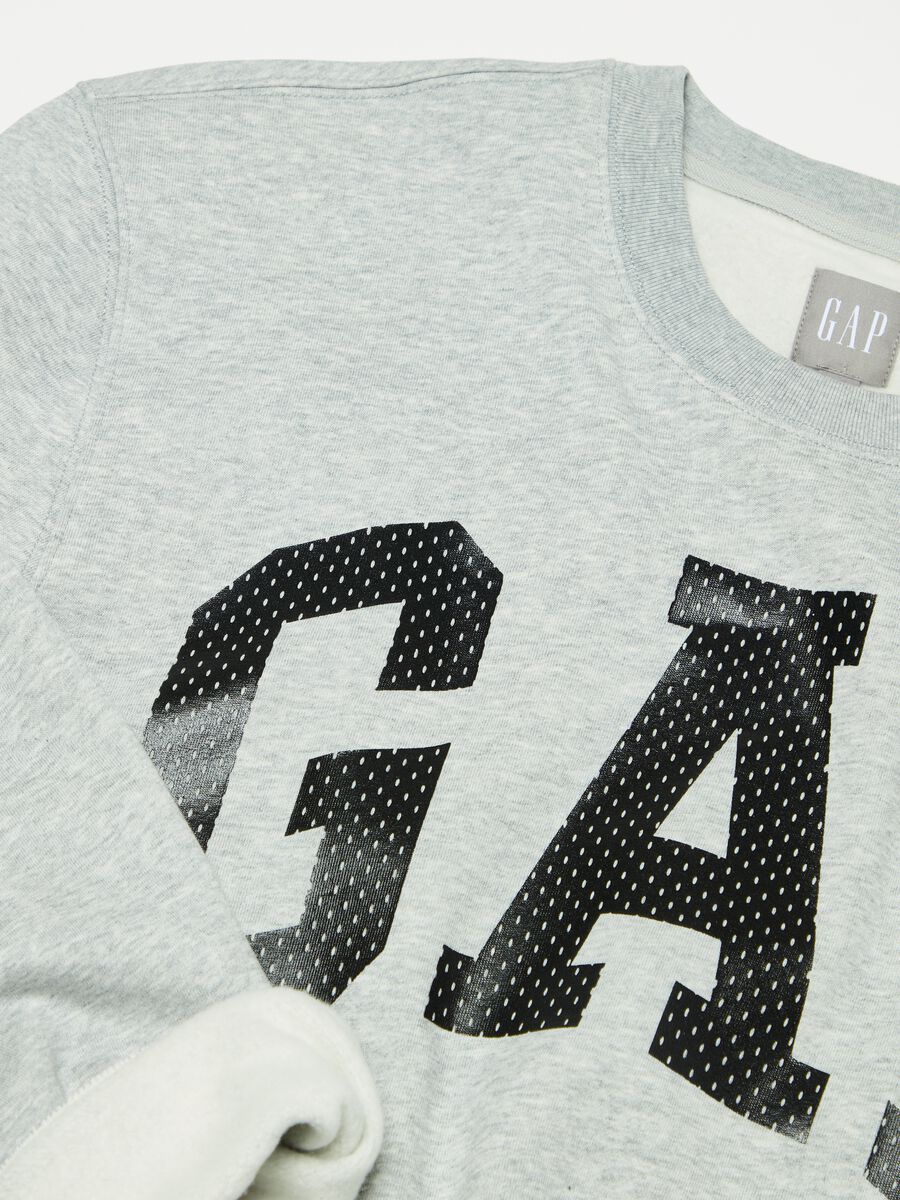 Felpa con stampa logo effetto mesh Uomo_2