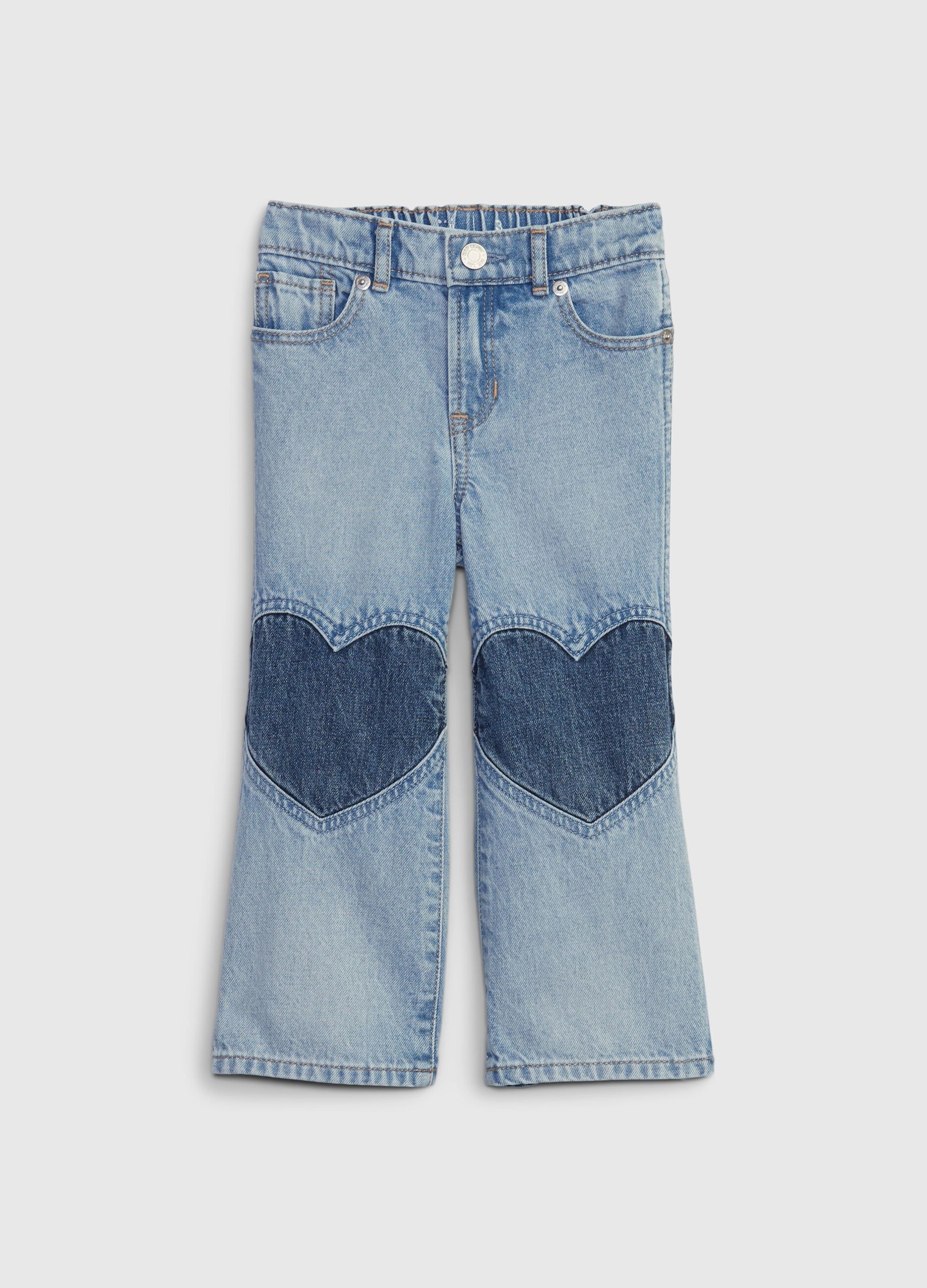 Wide-leg stride jeans with hearts embroidery_2