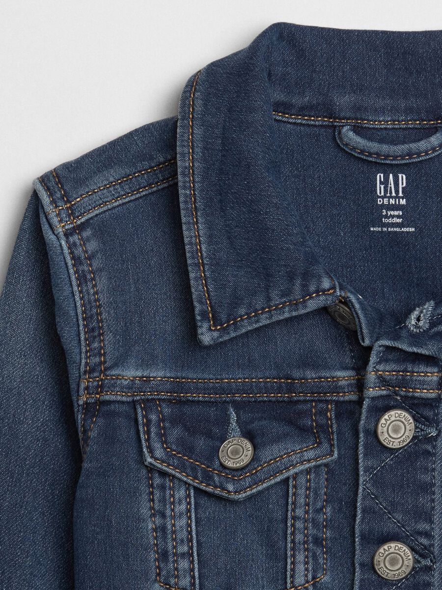 Stretch denim jacket with fading Toddler Boy_2