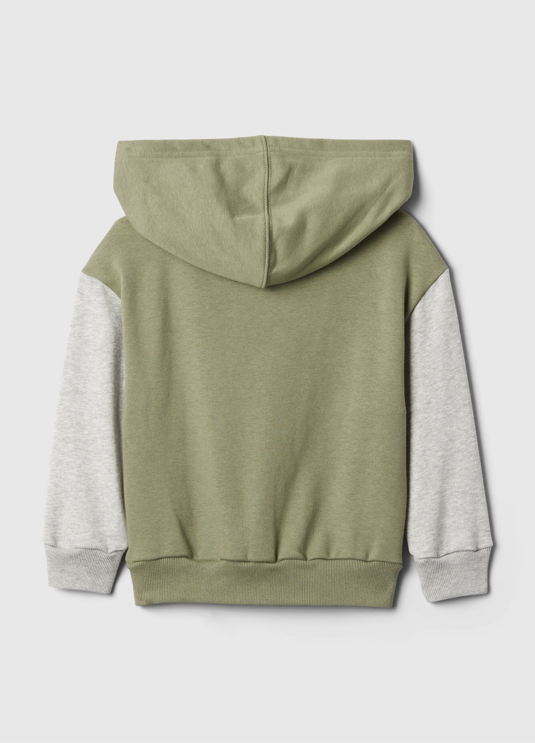 Felpa color block con cappuccio ricamo logo_1