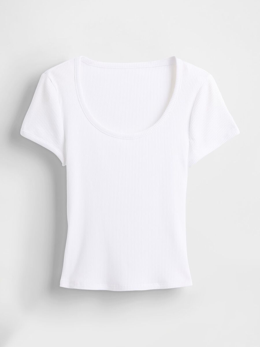 Stretch White T-shirt Woman_3