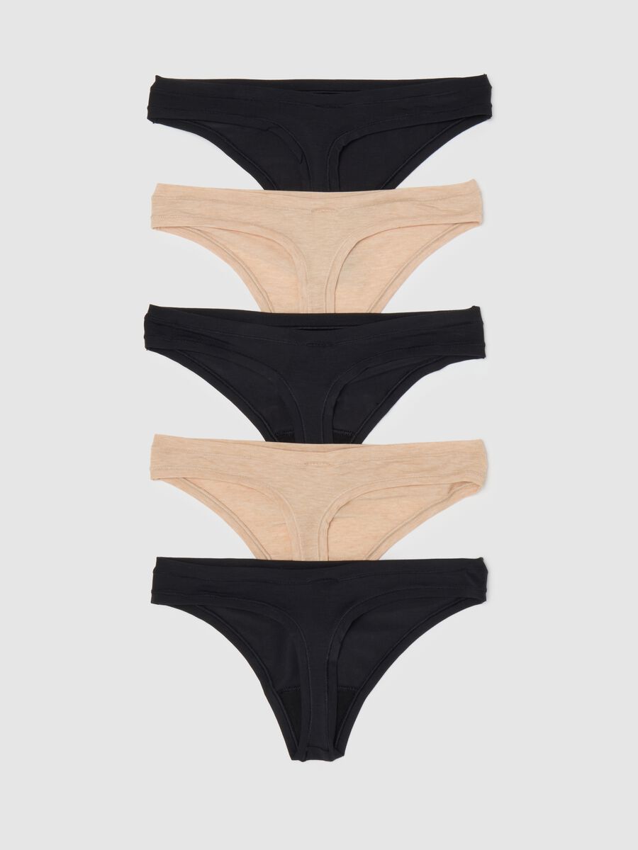 Set cinque perizomi in modal stretch Donna_2