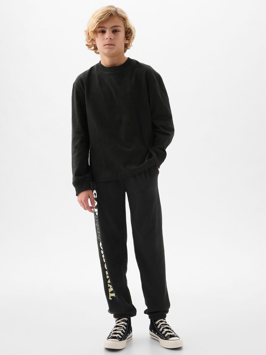 Joggers con coulisse e stampa logo Bambino_0