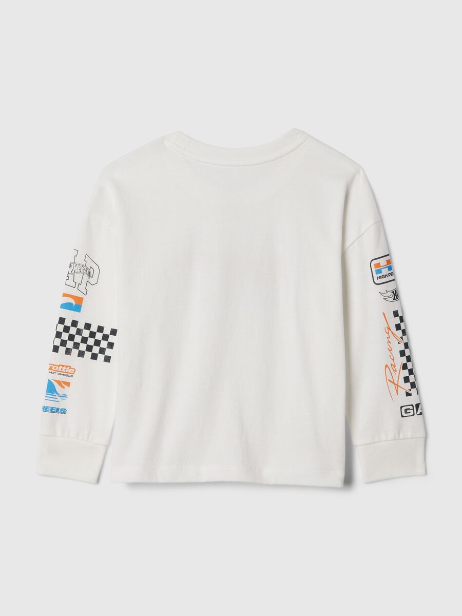 T-shirt con stampa Hot Wheels e logo Bimbo_1