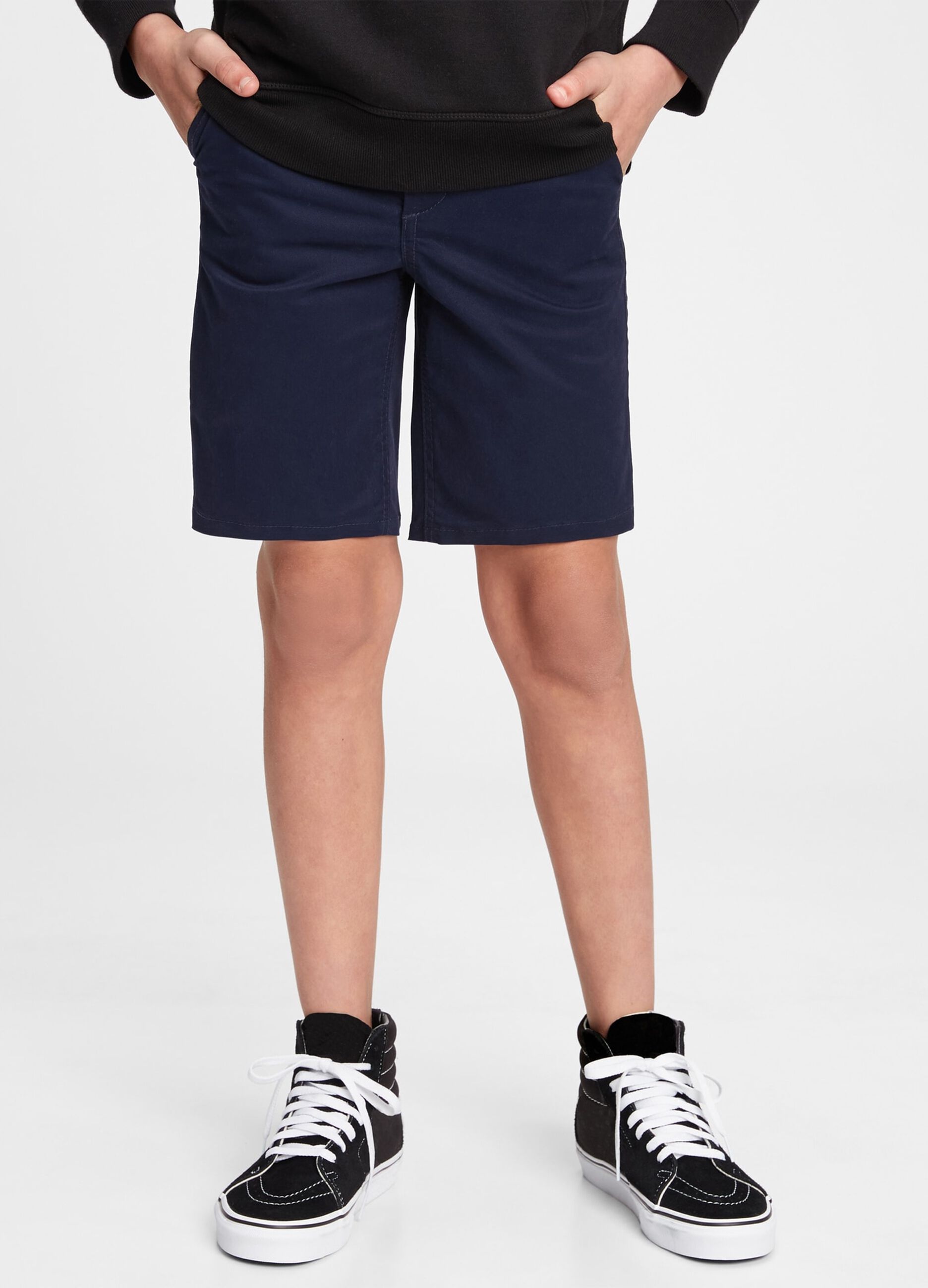 Stretch twill Bermuda shorts