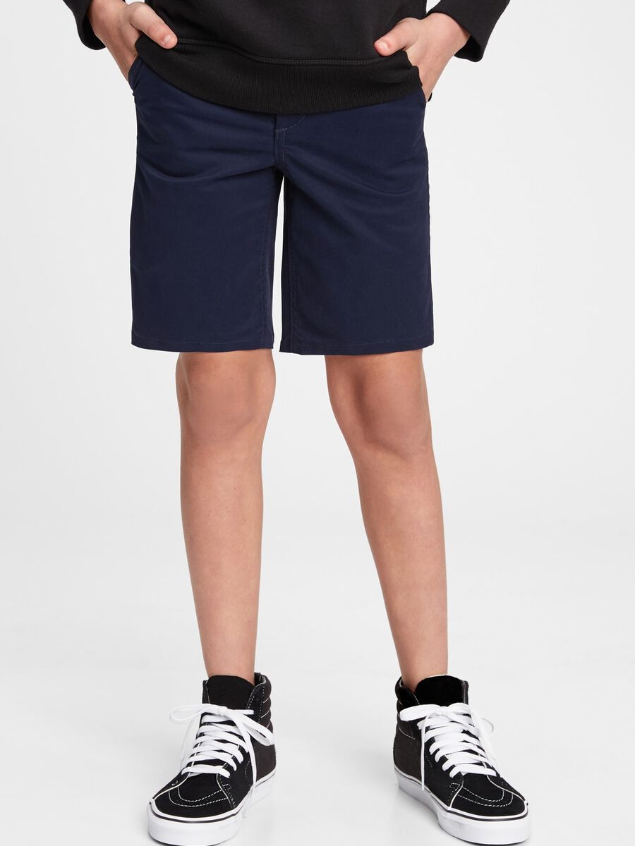 Stretch twill Bermuda shorts Boy_0