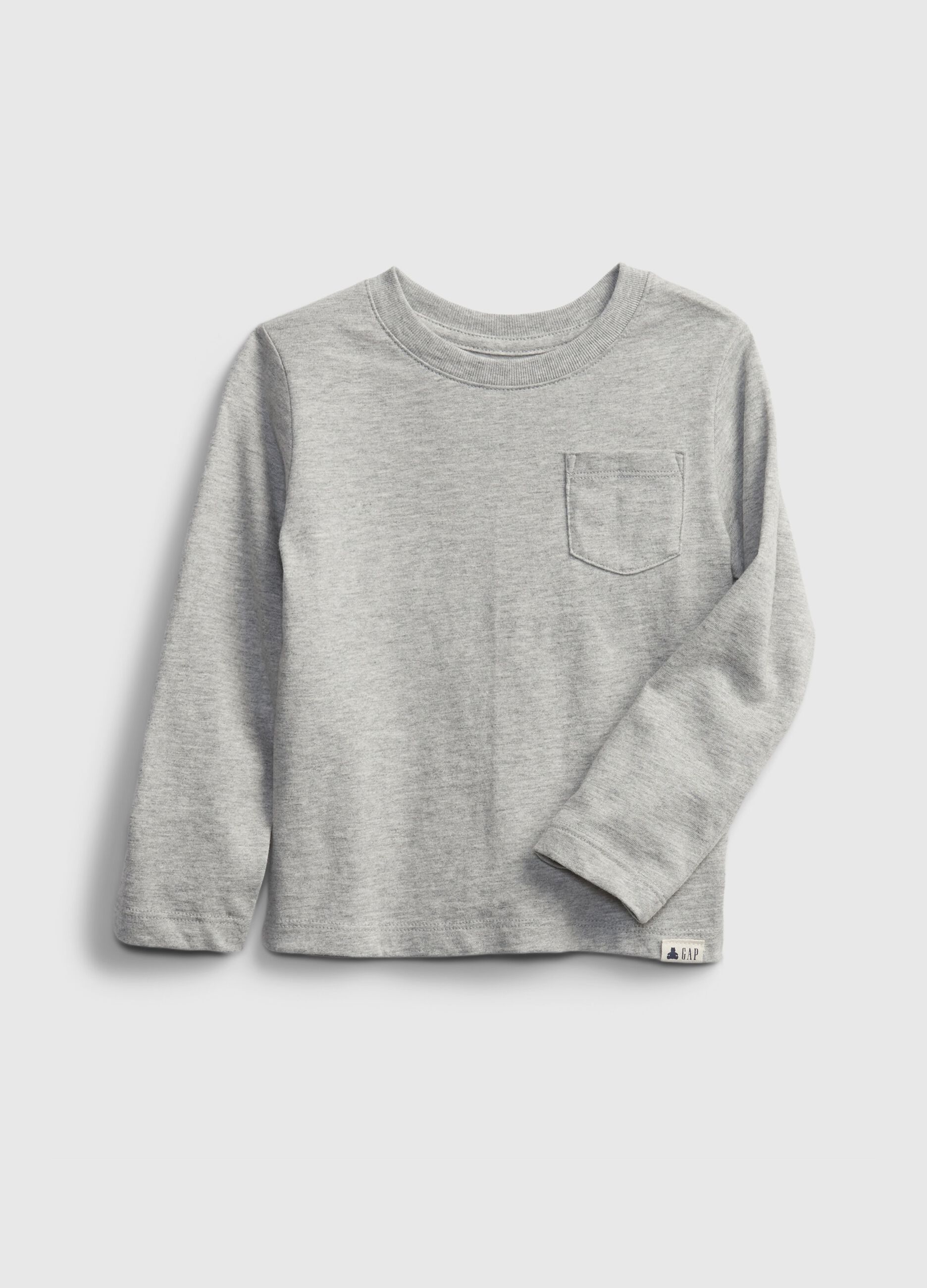 Long-sleeved T-shirt with pocket