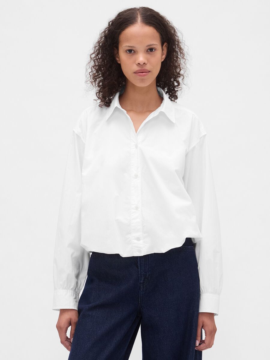 Camicia bianca in cotone Donna_0