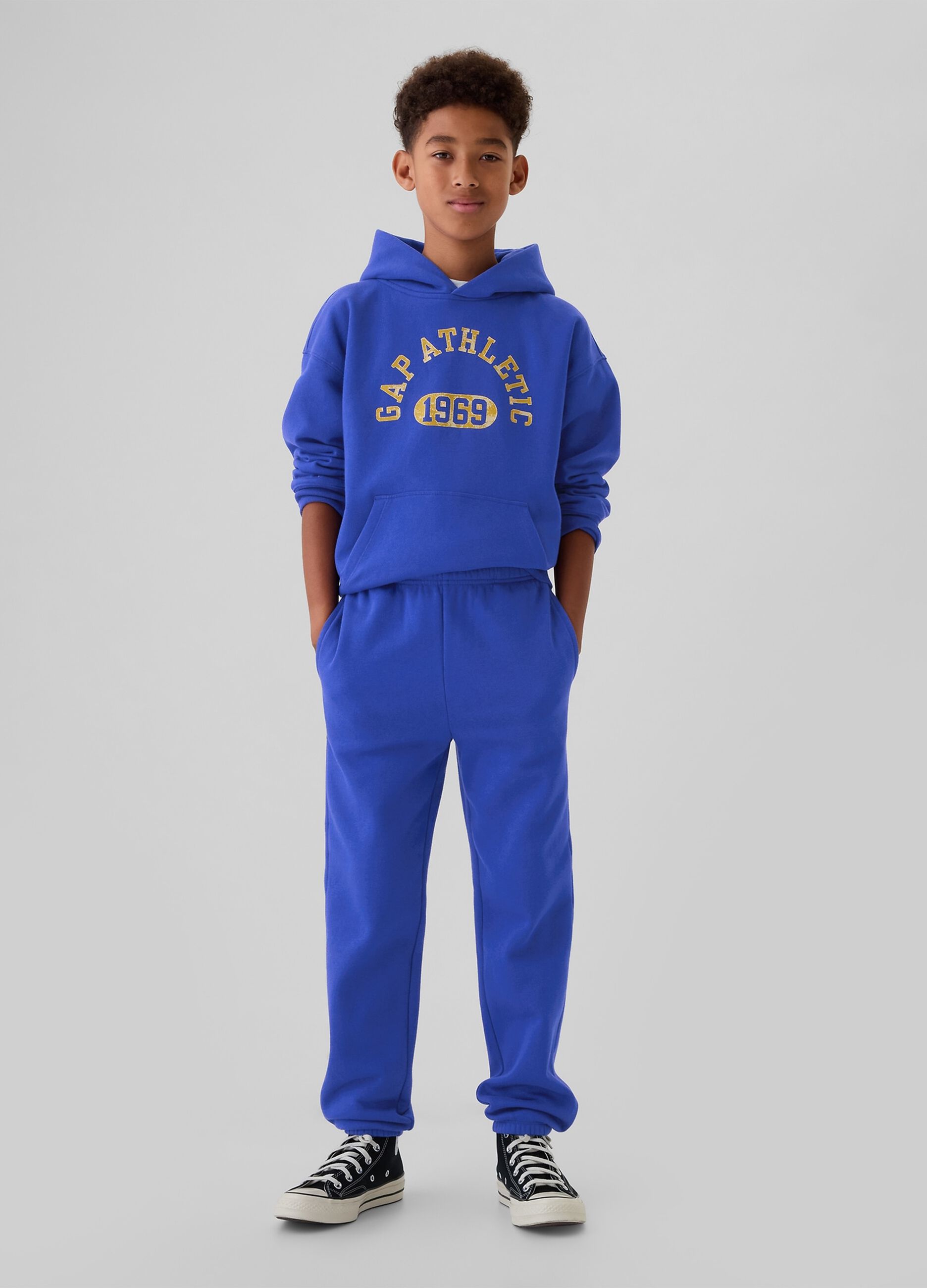 Joggers in felpa tinta unita_3