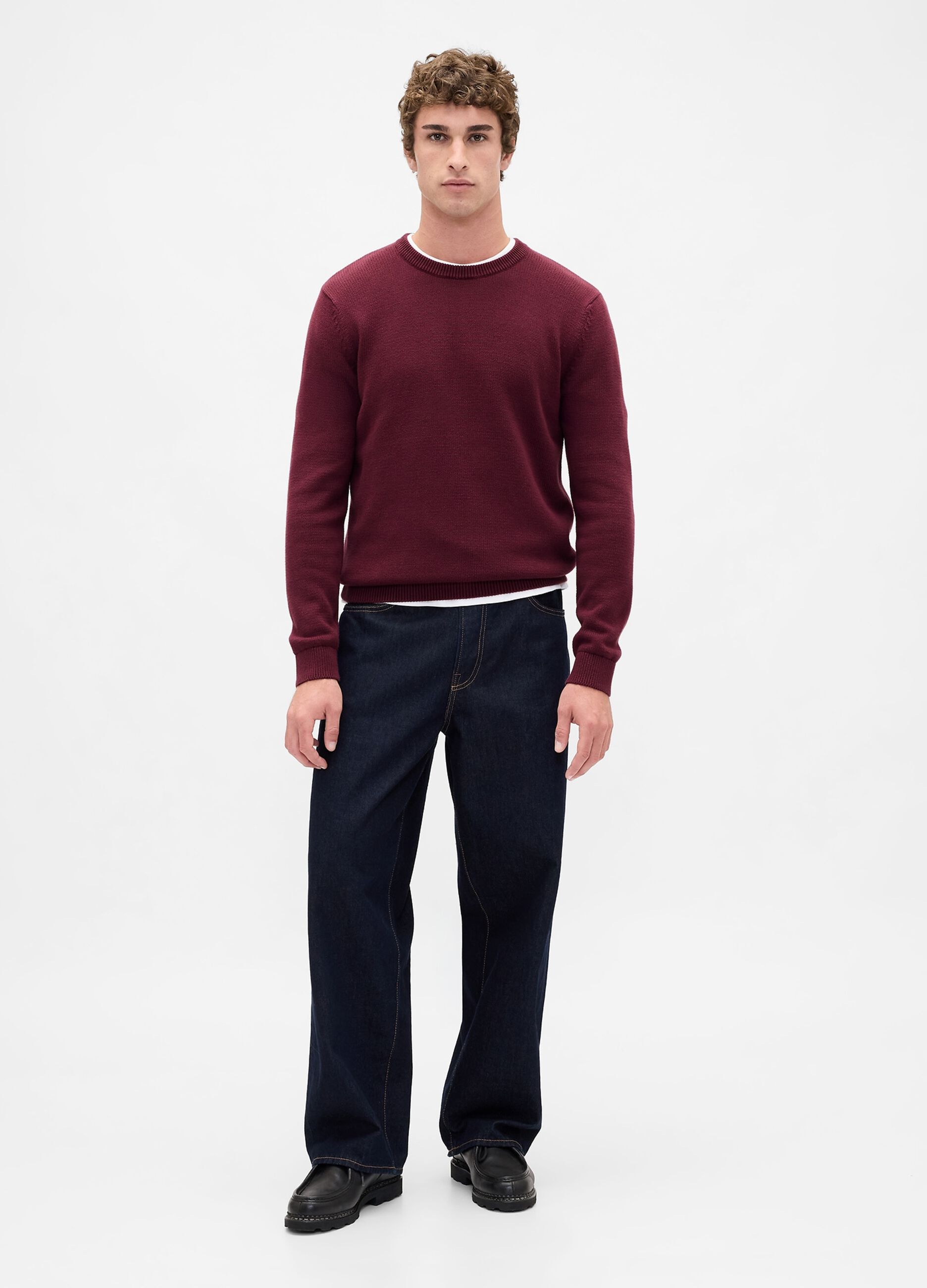Maglione rosso in cotone_2