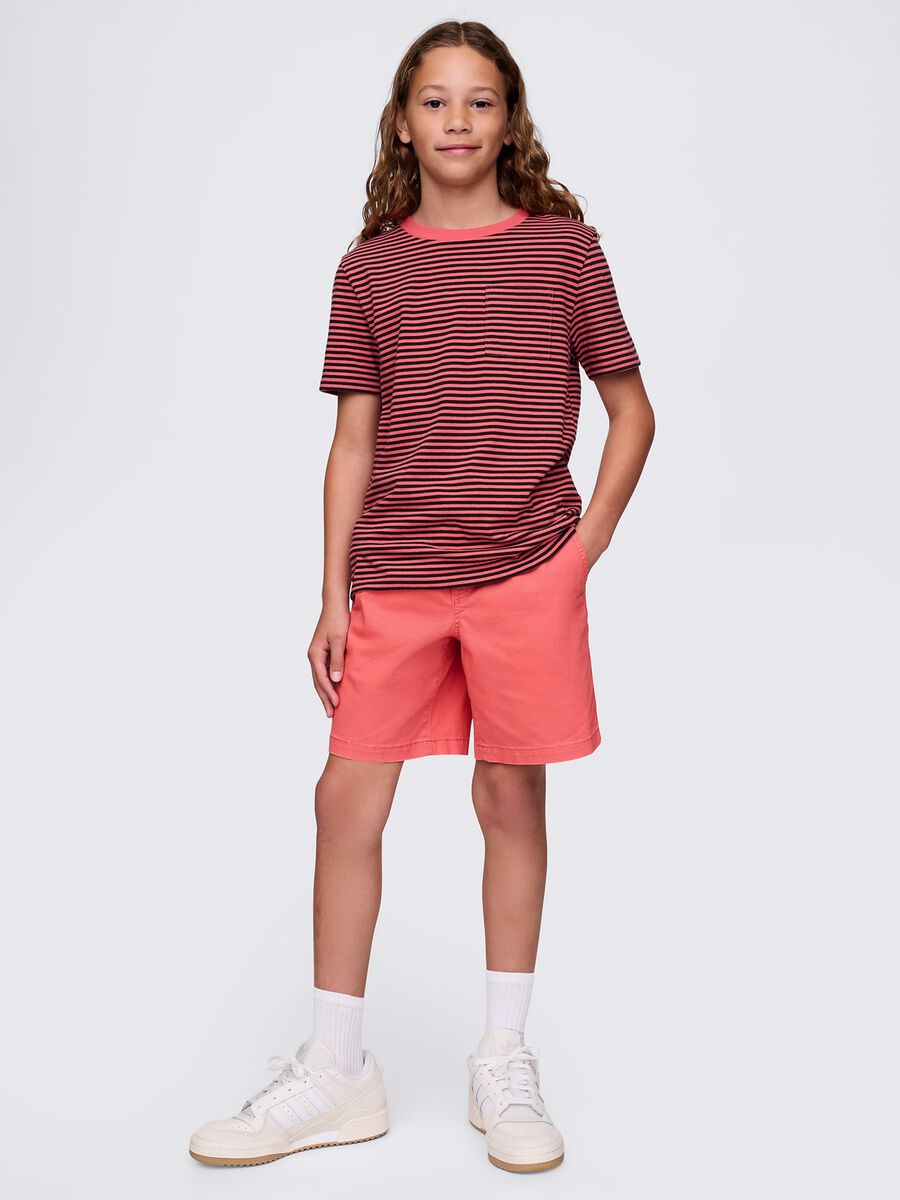 Shorts arancioni in cotone elasticizzato GAP Kids Bambino_0