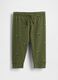 Pantaloni verde in cotone con stampa trattori_0