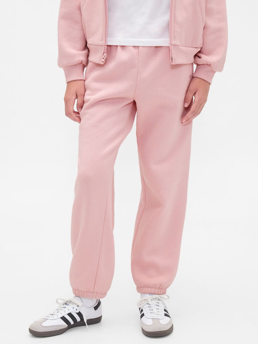Active Pink Cotton Blend Trousers Girl_1