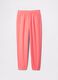 Pink joggers with elasticated edging and logo embroidery_3