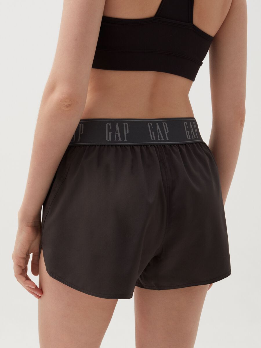 Shorts con logo in vita Donna_2